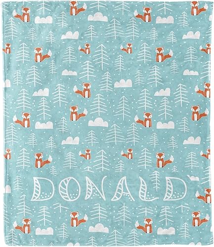 Manta personalizada con nombre para niños, niñas, niños, bebés, regalo de familiares, amigos, familiares para cumpleaños, Acción de Gracias,