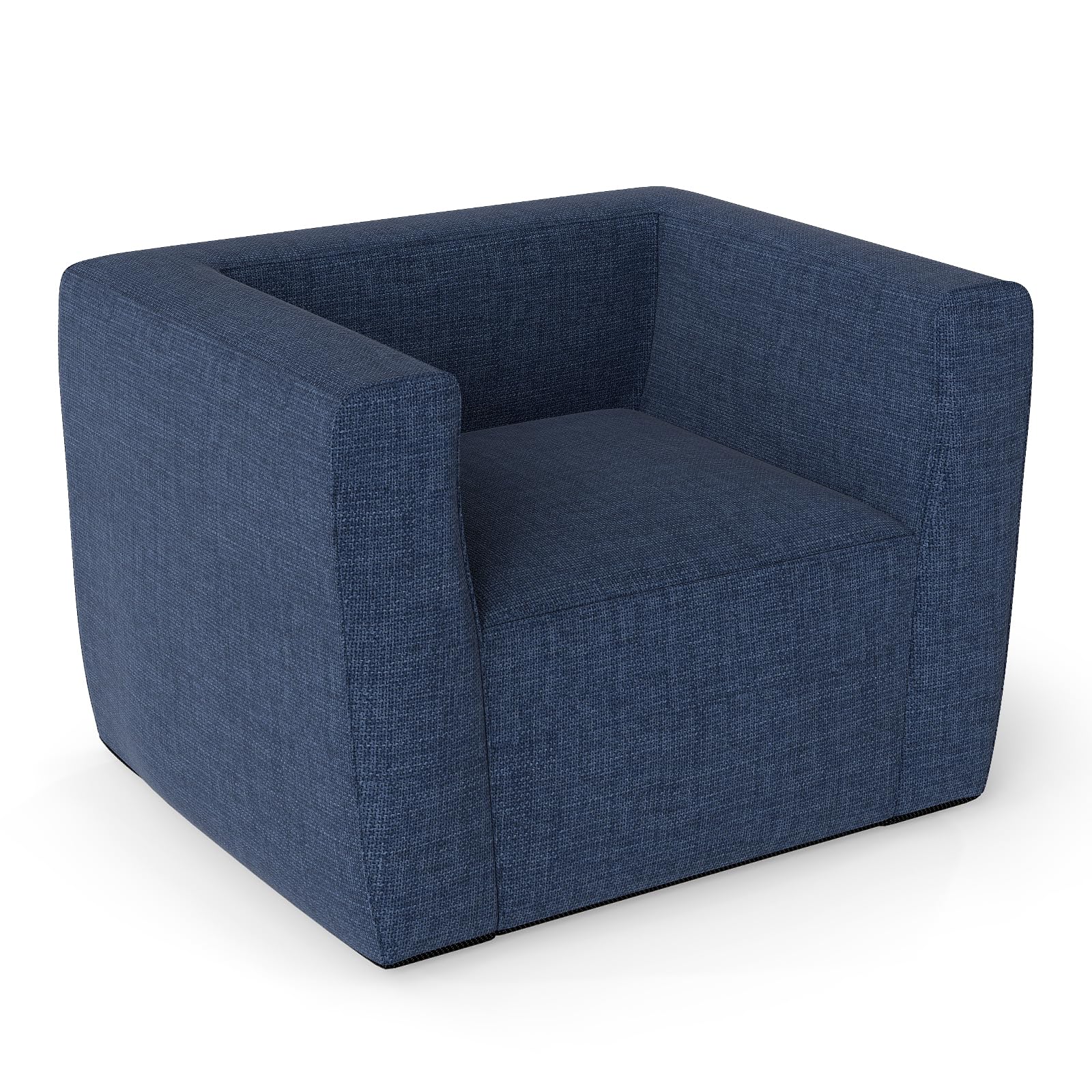 COSTWAY Sofá Hinchable, Sillón Inflable Portátil con Funda Desmontable, Amplios Reposabrazos y Asiento Espacioso, Silla Sofá Inflable Individual para Salón, Dormitorio, Oficina, 104x81x67 cm (Azul)