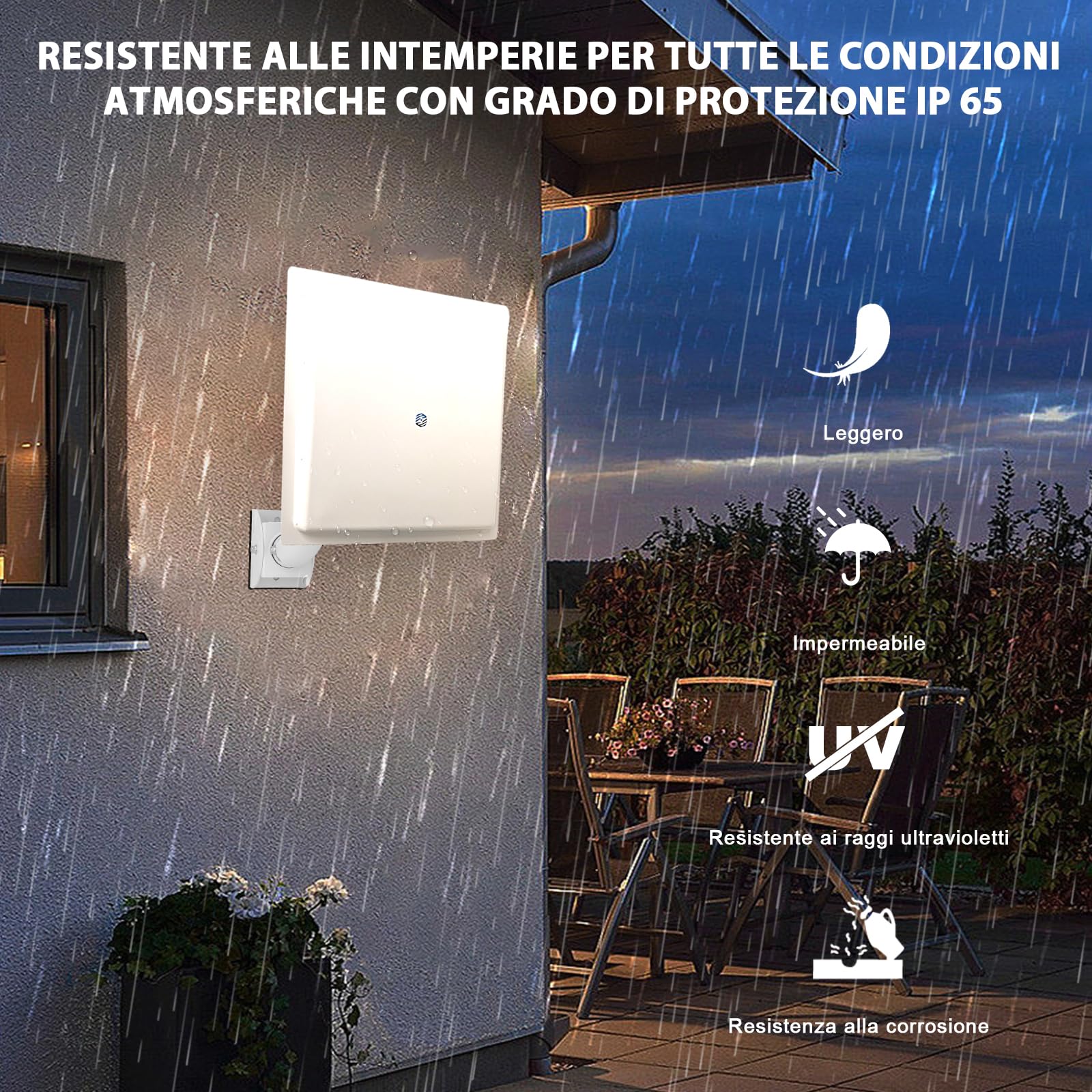 Maswell Antenna esterna MIMO 4G LTE 5G 8X8, 600-8000MHz, 10dBi ad alto guadagno, con cavo coassiale professionale equivalente LMR240 per T-Mobile, Verizon, AT&T, WiFi 7 Ready