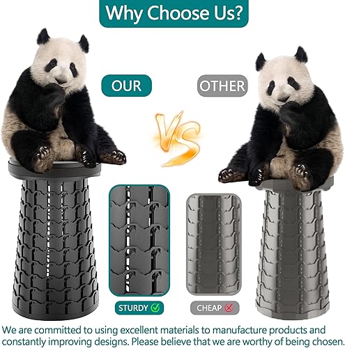 Miniatura 4 de ALEVMOOM Taburete plegable 2025 de 19.7 pulgadas de alto con cojín, capacidad de 1000 libras, taburetes portátiles para adultos, resistente, altura