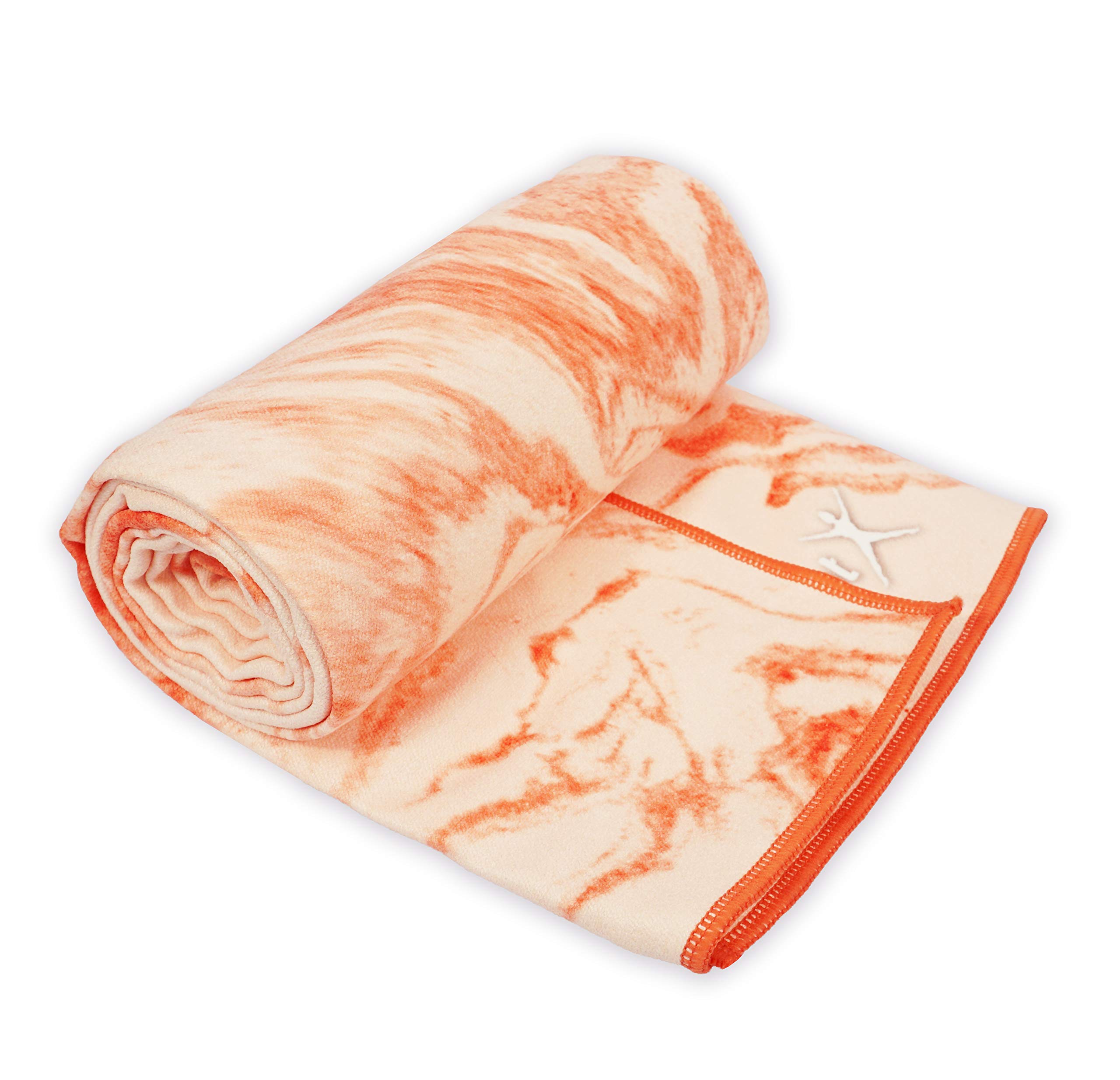 Mandelbrot X Yoga Towel | Non-Slip Mat Towel Ideal for Hot Yoga, Bikram, and Pilates - Exclusive 4 Corner Anchor Pocket Design Microfiber Suede - 24