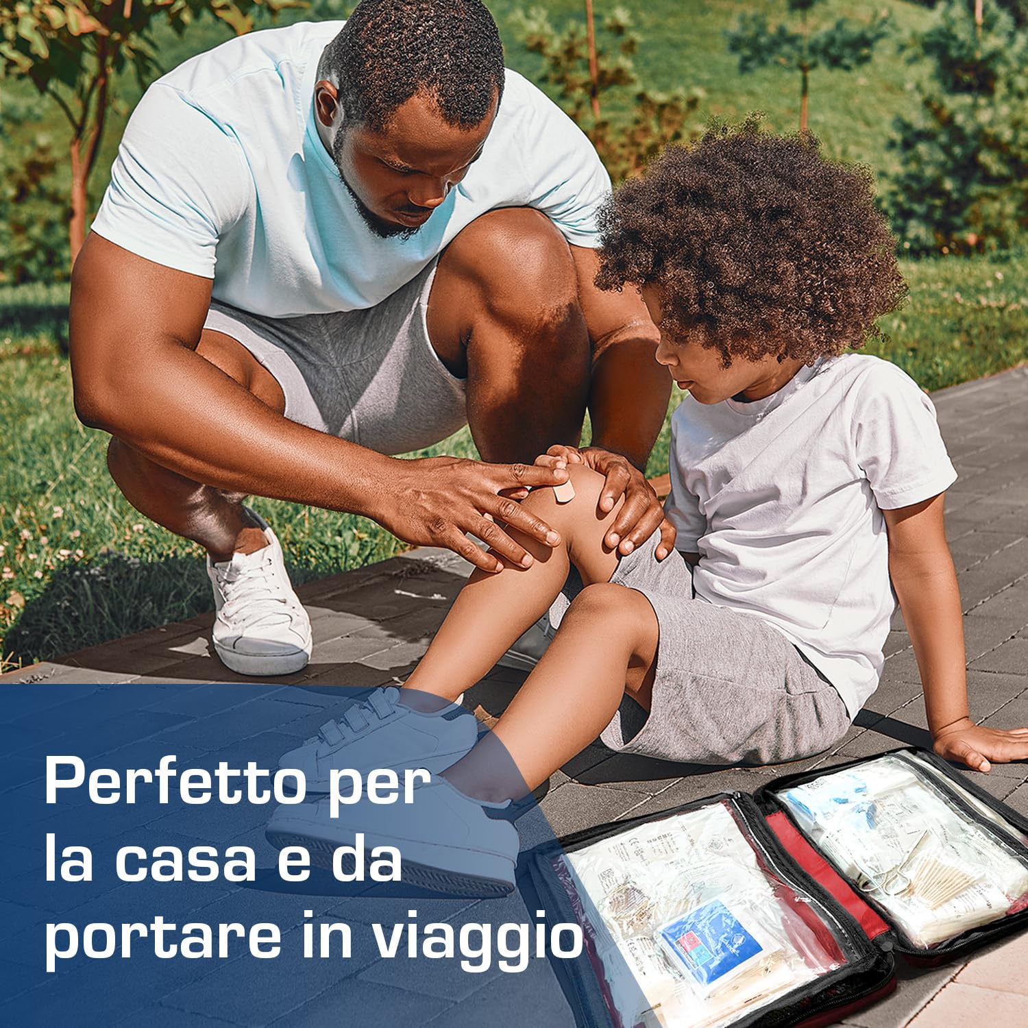Active Era Kit di primo soccorso Premium 180 pezzi, con lavaggio oculare, 2 impacchi freddi (ghiaccio) e coperta di emergenza per auto, casa, ufficio, camper, lavoro e viaggi