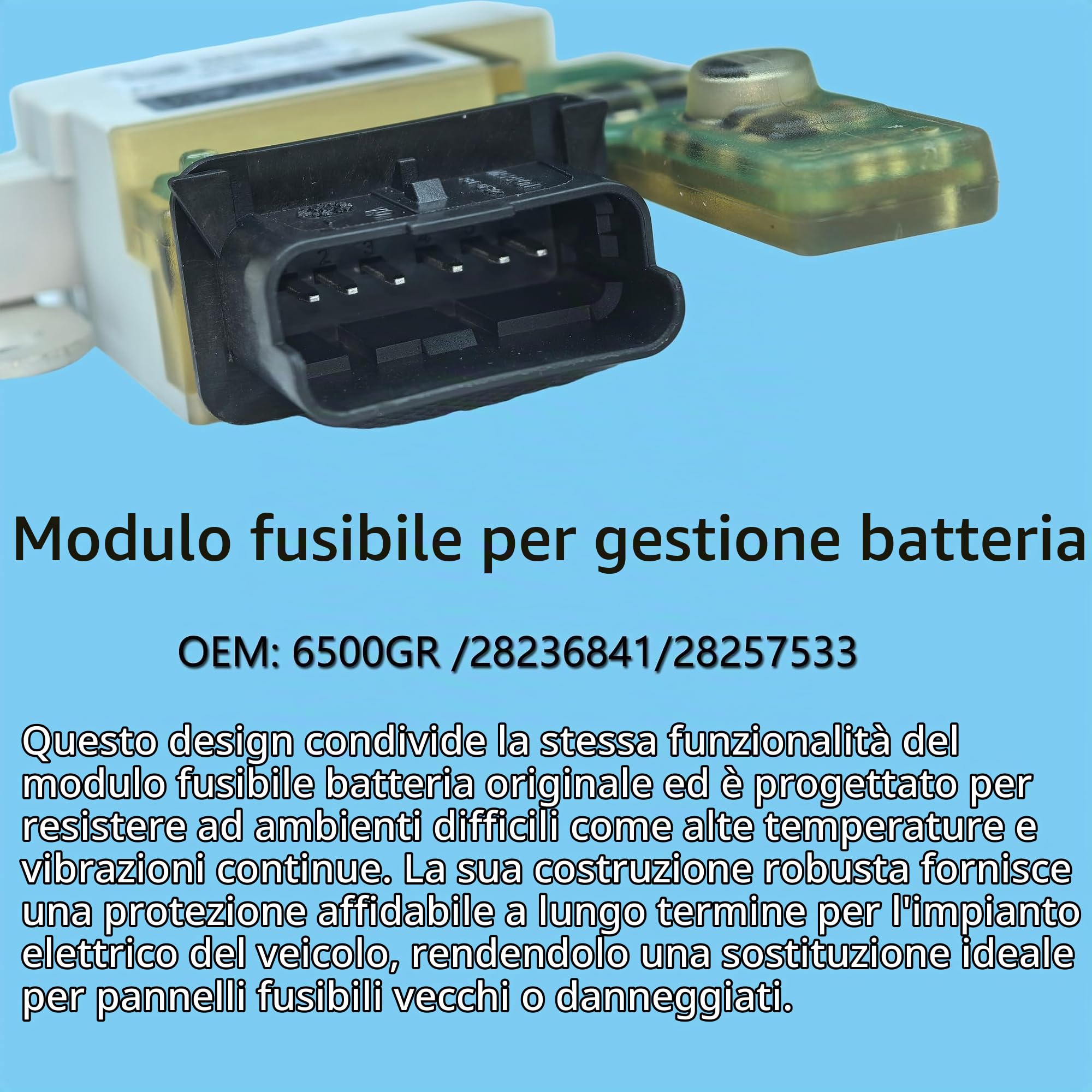 Heart Horse Scatola Fusibili Batteria Modulo Manager Battery Box 6500GR 28236841 Ricambio Scatola Fusibile per Peugeot 308SW 308CC 3008 RCZ 5008 C4 Picasso 1.6 2.0 HDi con Funzioni di Sicurezza
