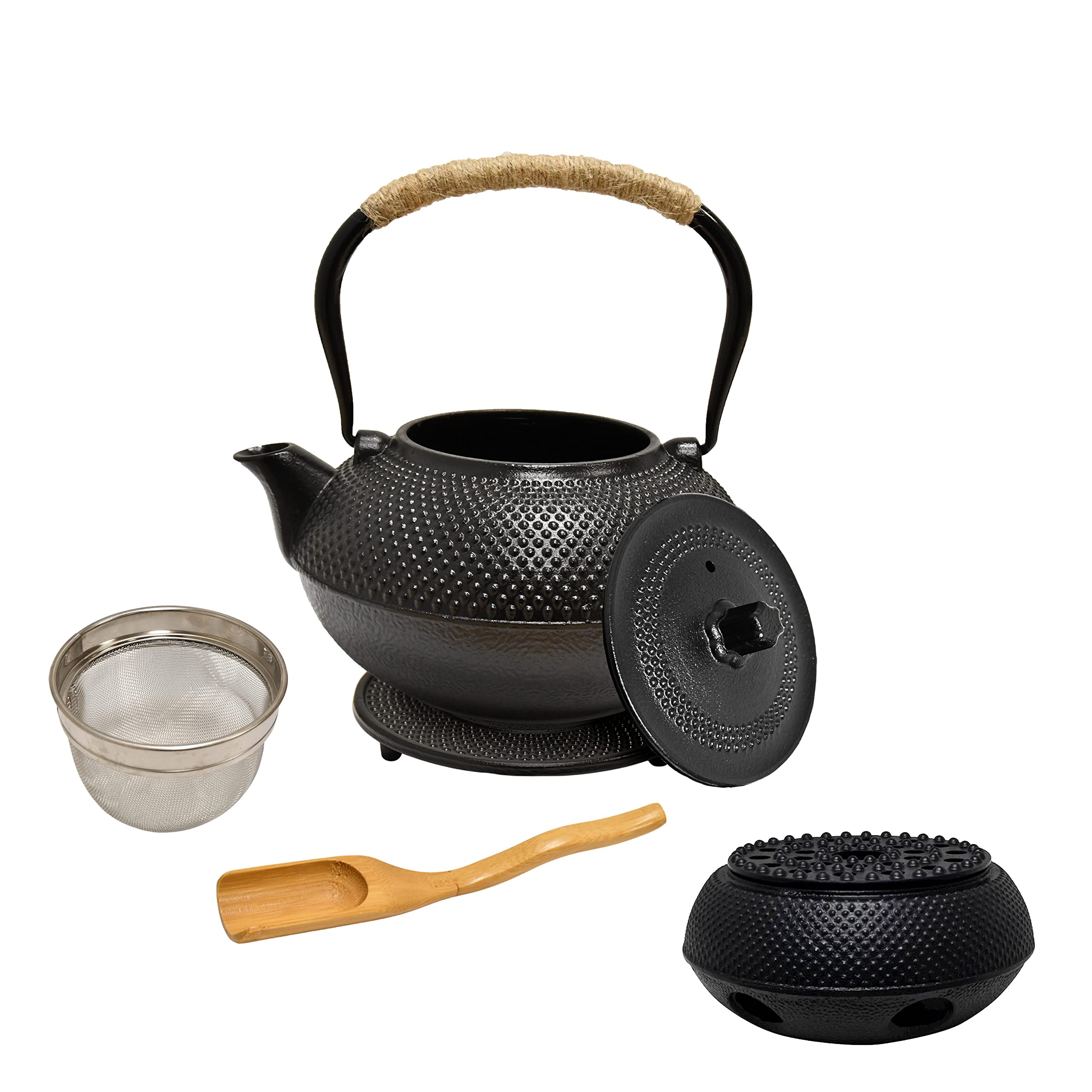 Tetera de hierro fundido 1,4 l negro AD.CON (Jarra y calentador DOTS)