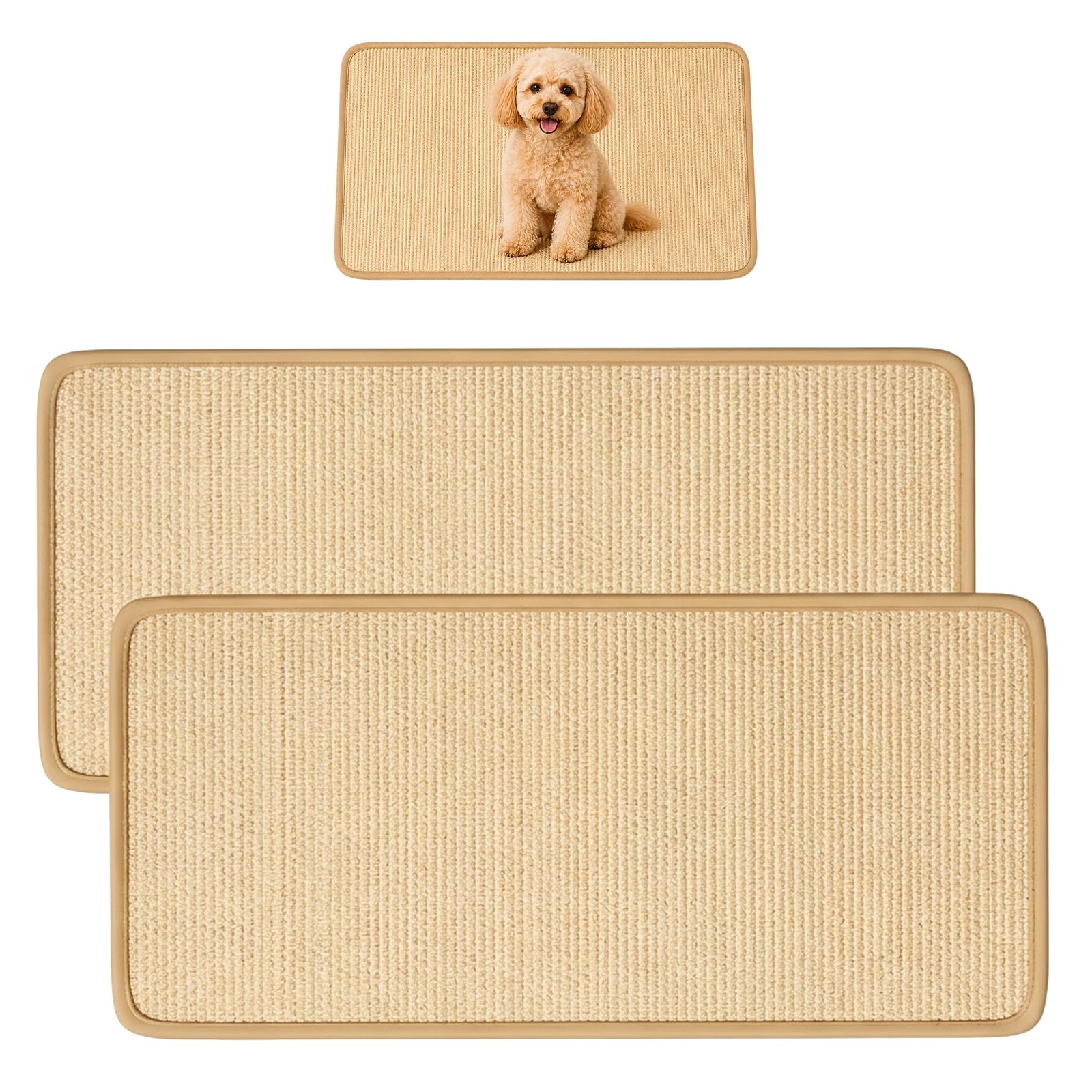 QhgPnt 2Pcs Rabbit Mat, Rabbit Scratch Mat, Scratch Pad for Rabbits 20×40CM, Essential Rabbit Scratch Mat for Indoor Use, Practical Rabbit Bed and Chew Mats That Is Easy to Use