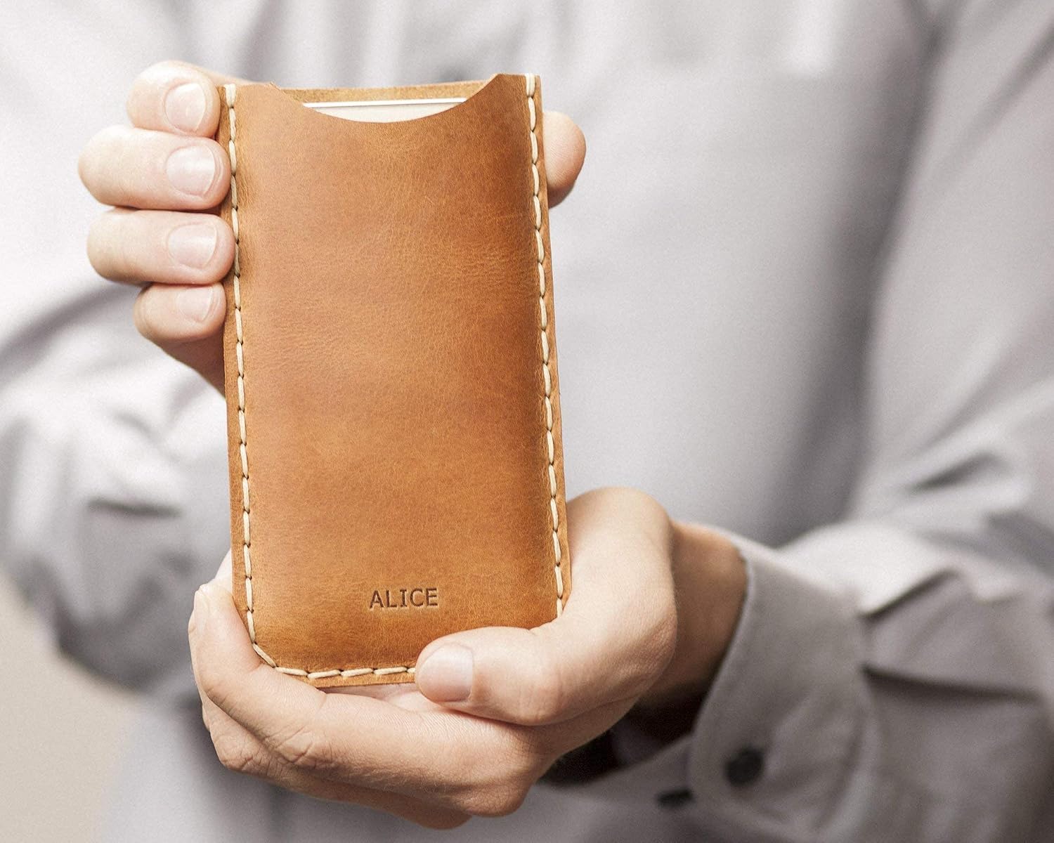 Leather Case works with Cat S41, S31, S60 Personalized Cover Sleeve Pouch Shell Monogram your Name or Initials, any Custom Sizes available