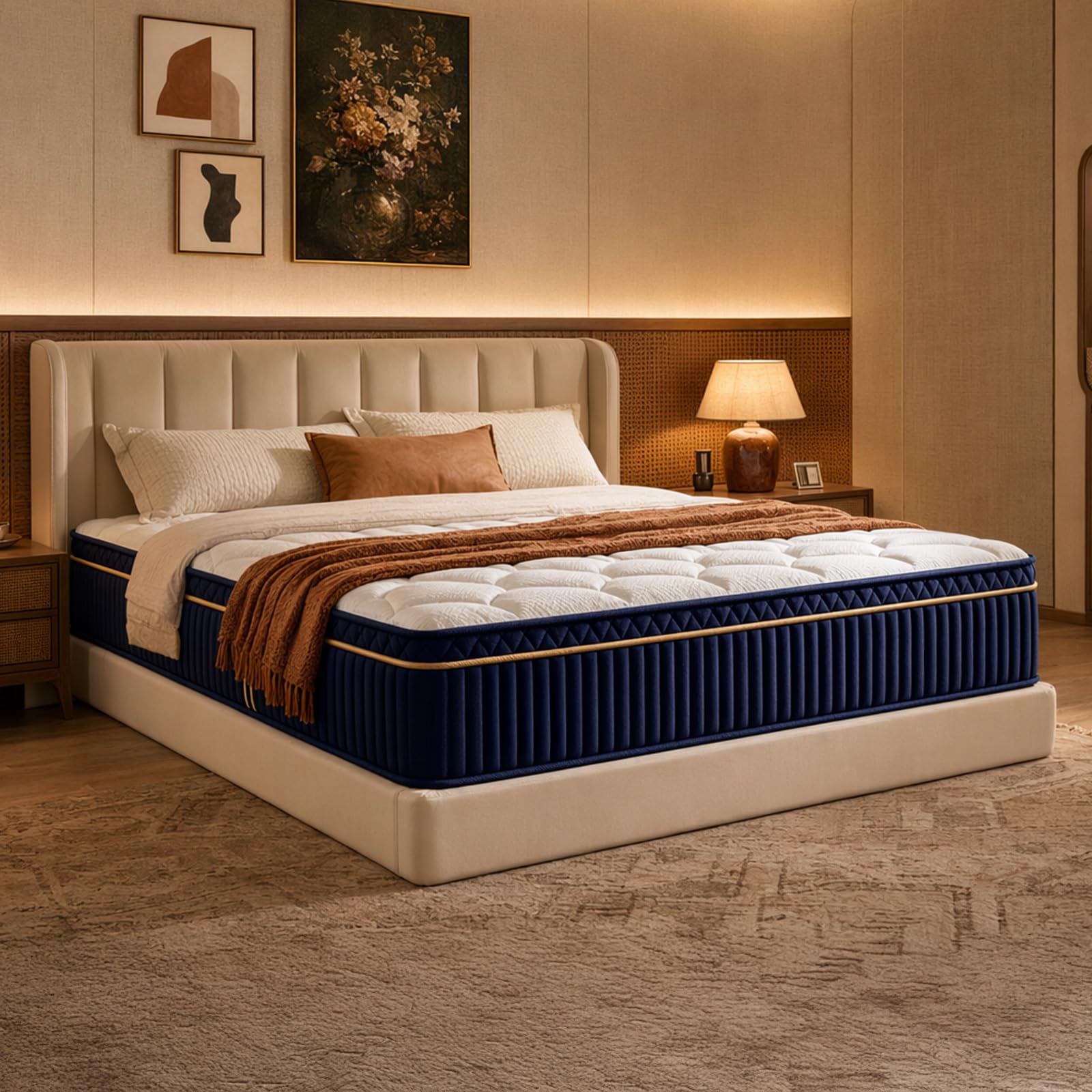 Photo 1 of King Size Mattress, 14 Inch Hybrid King Mattress in a Box, Medium Firm Memory Foam Mattress, with Individual Pocket Springs, Upgrade Zoned Support, Motion Isolation&Pressure Relief, CertiPUR-US