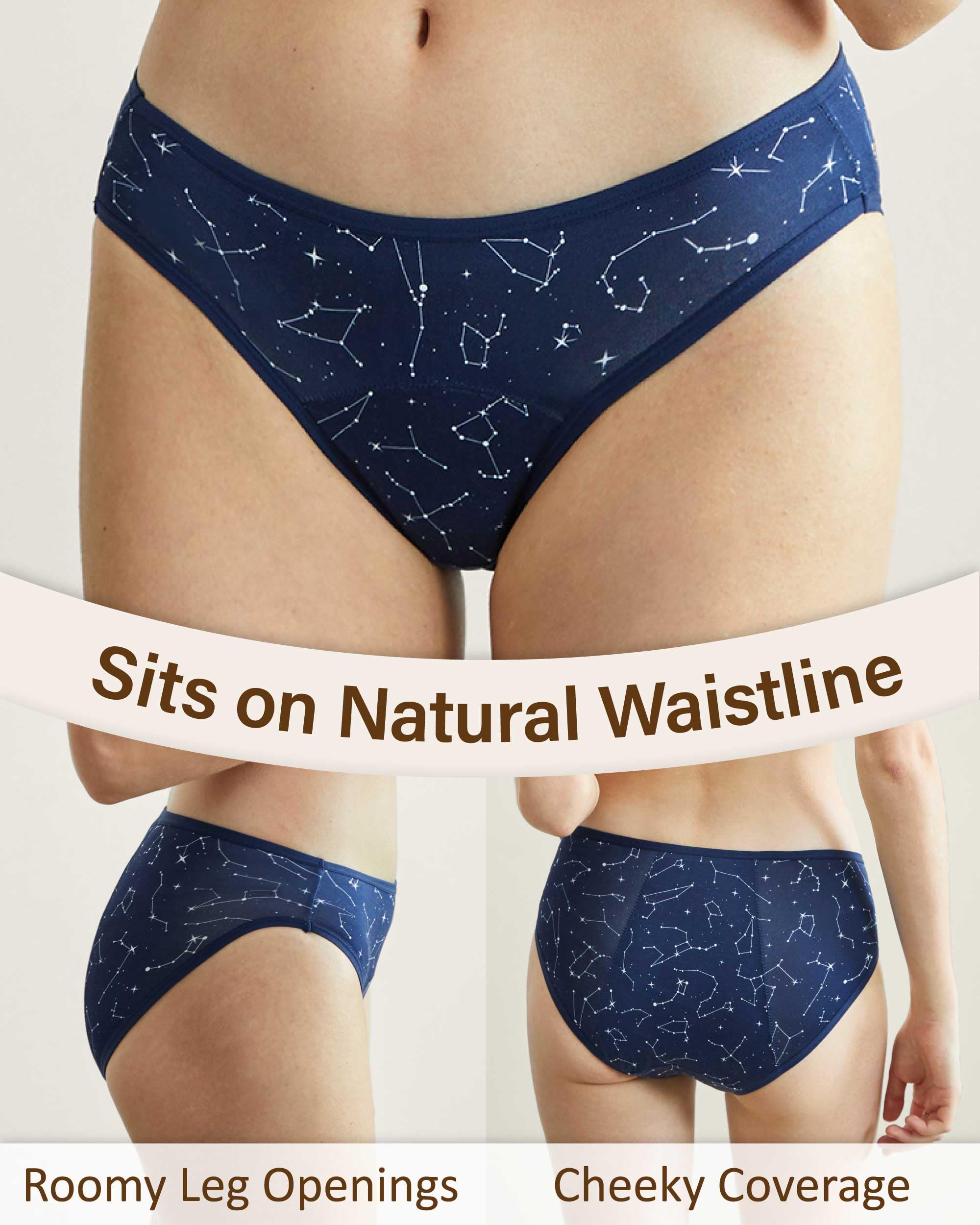 Neione Culotte Menstruelle Flux Très Abondant pour Femme Slip Brésilien Anti-Fuite en Modal
