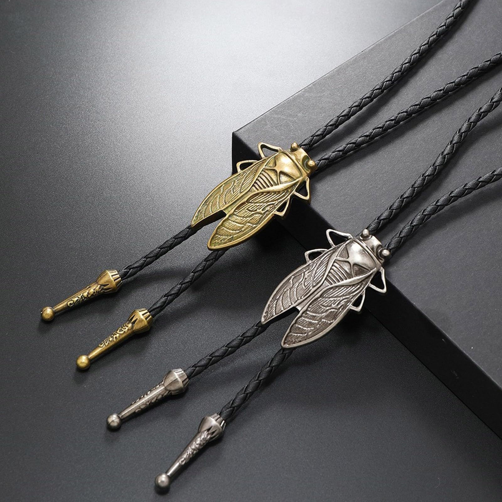 Cravatte da Cowboy, 2 Pezzi for Uomo Adulto PU Cravatta Regolabile Collana Collare