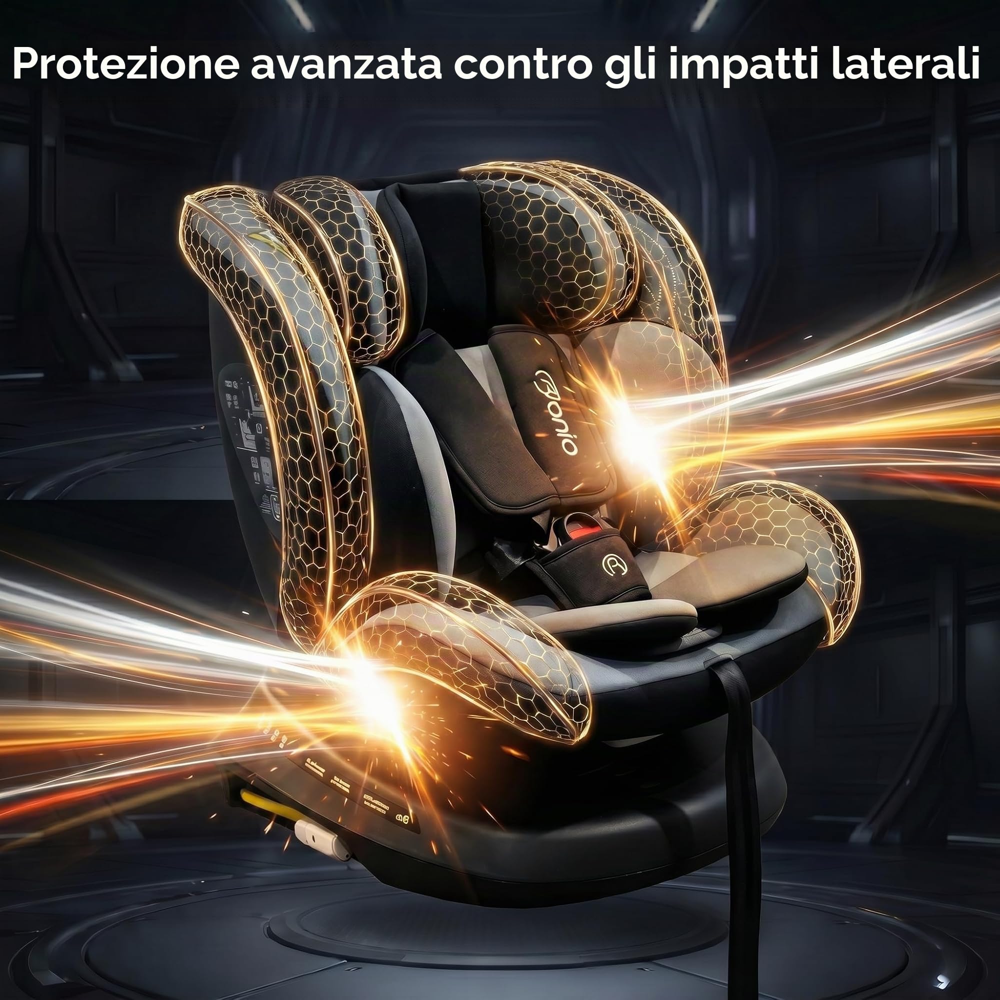 Bonio I-Size 360 Girevole Seggiolino Auto con ISOFIX, 40-150cm