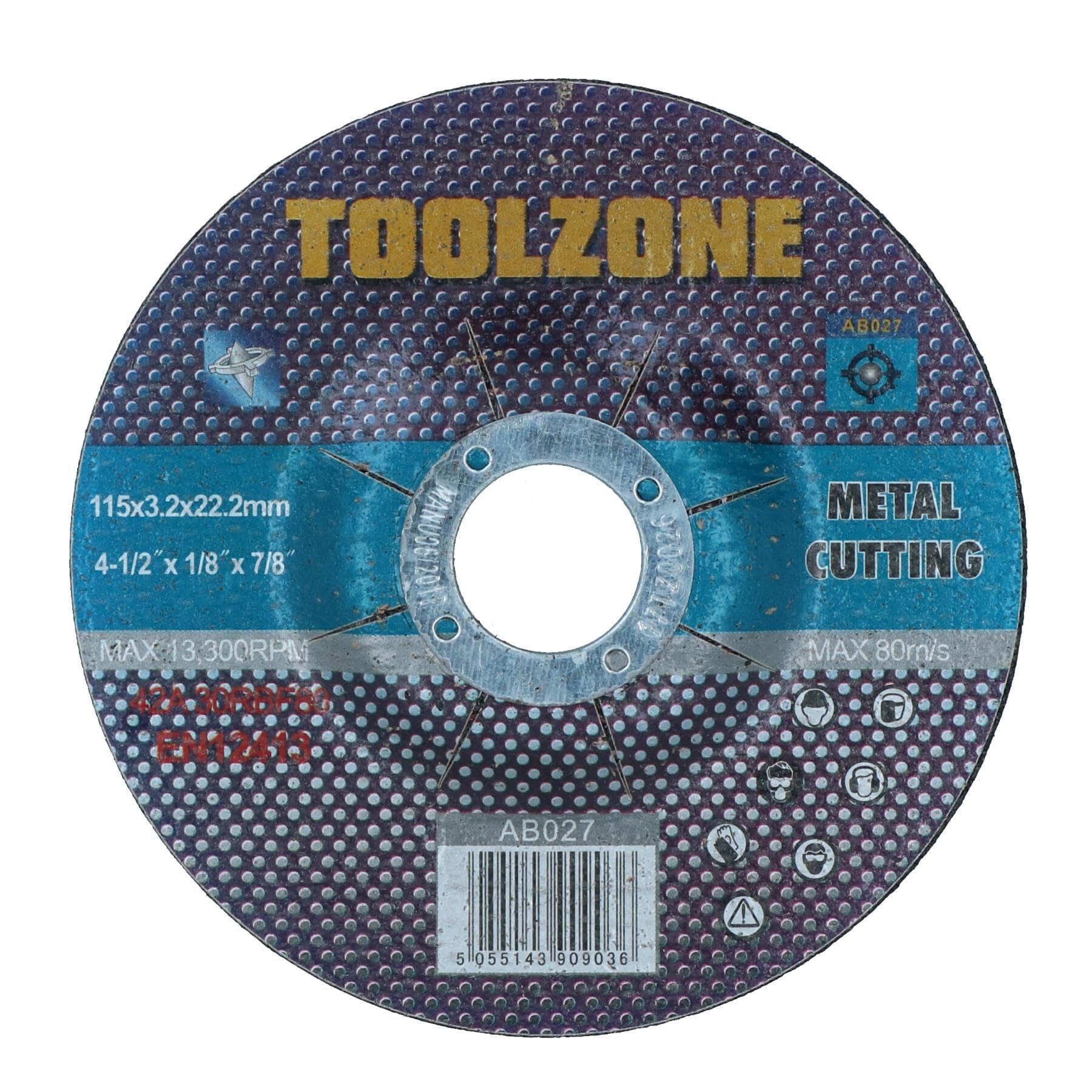 Lot de 100 disques de meulage d'angle pour acier 115 mm