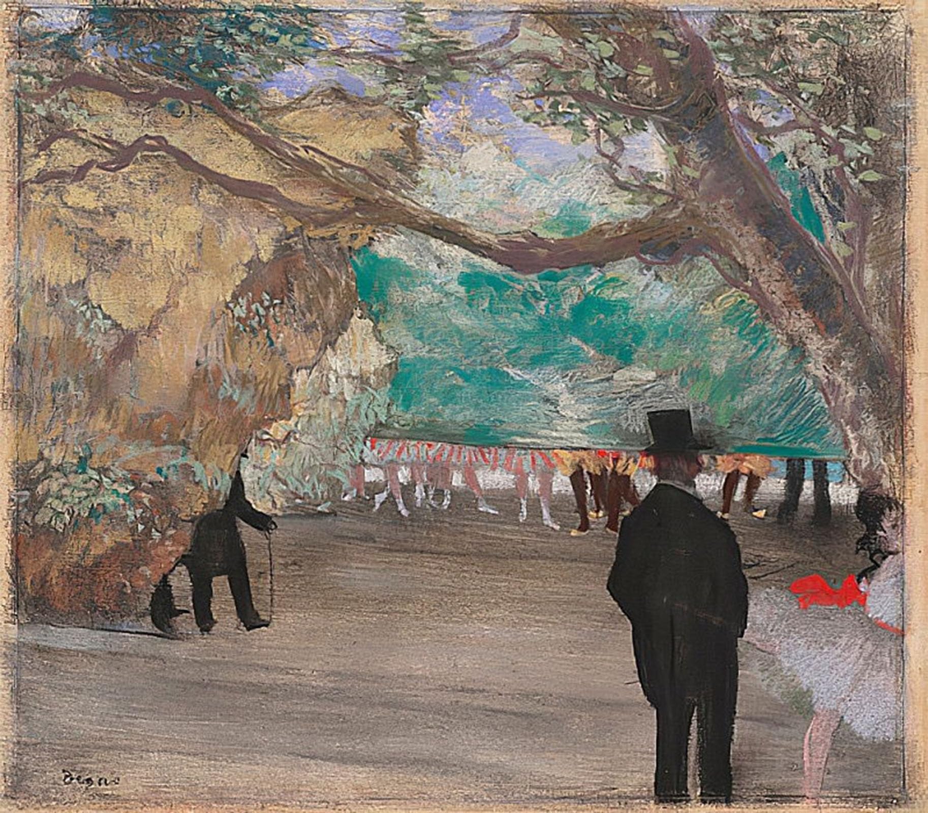 SERENDIPITP Retro Picture Poster Wall Art Pictures Painting the Curtain by Edgar Degas Wall Art Canvas Print for Wall Decor 60x90cm