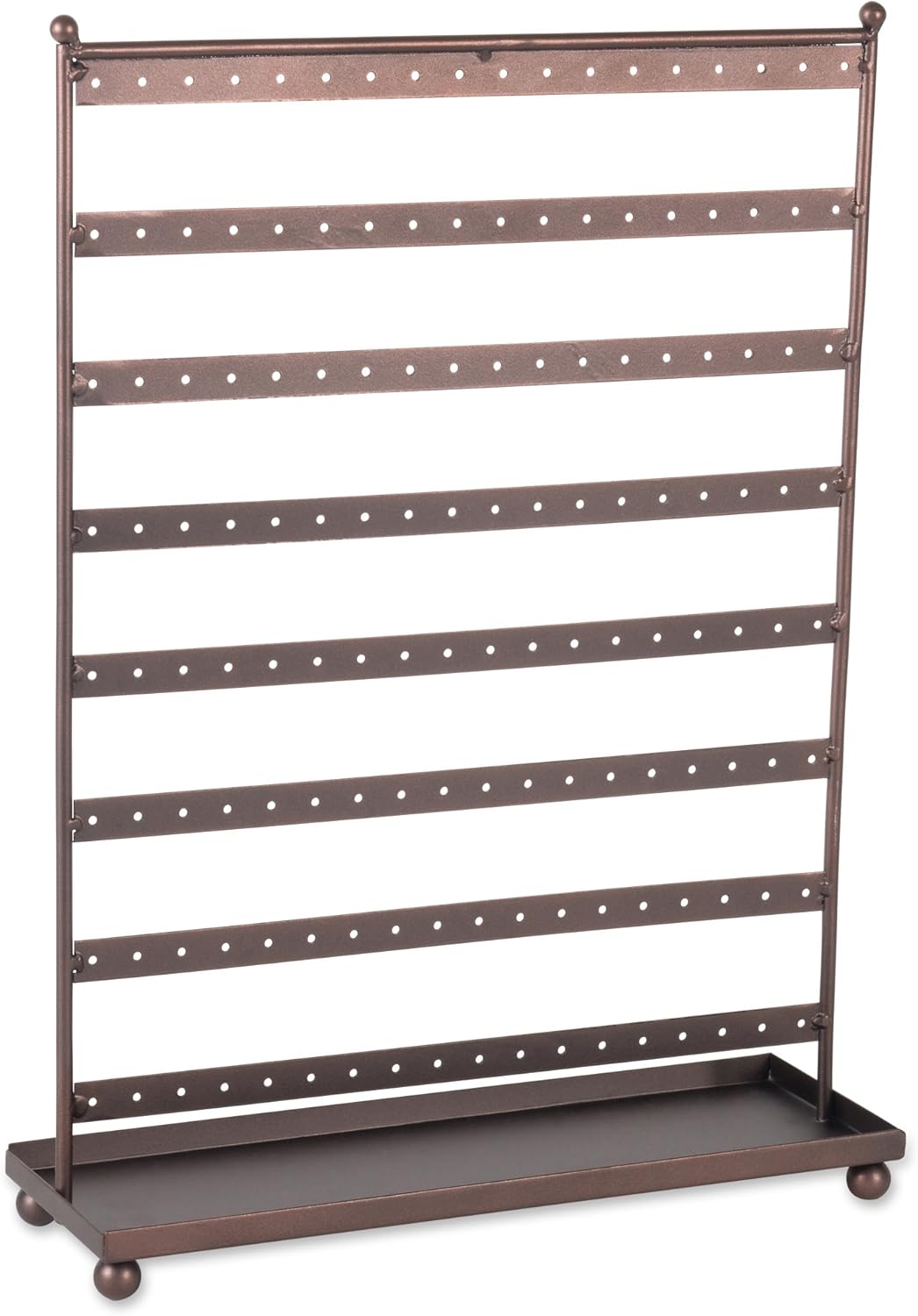 DII Home Traditions Z02011 Earring Organizing Wire Metal Jewelry Tower or Stand with Tray, 16.5" Tall, Bronze