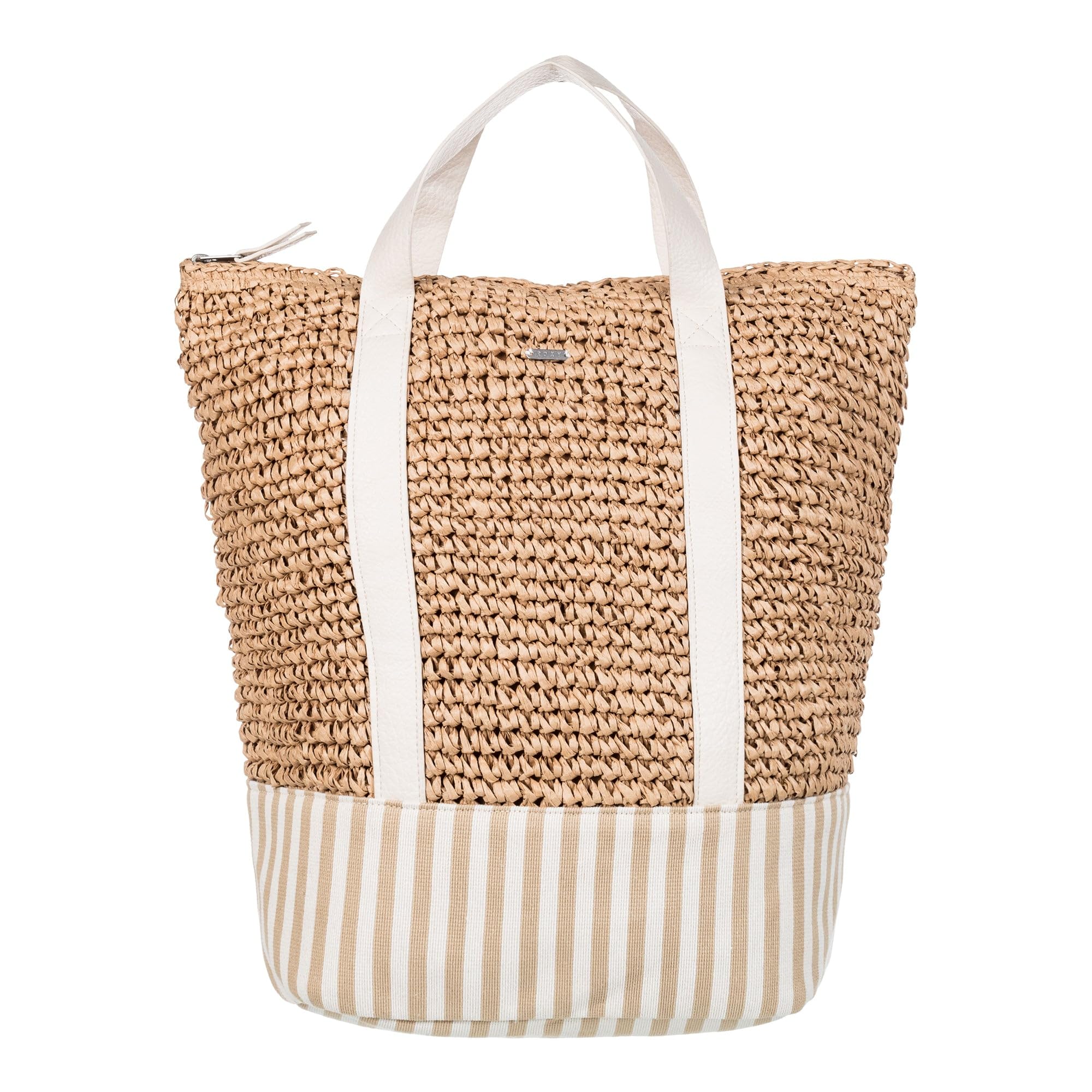 Roxy Womens Beach Tote Bag Travel Vacation Straw Lightweight Breathable