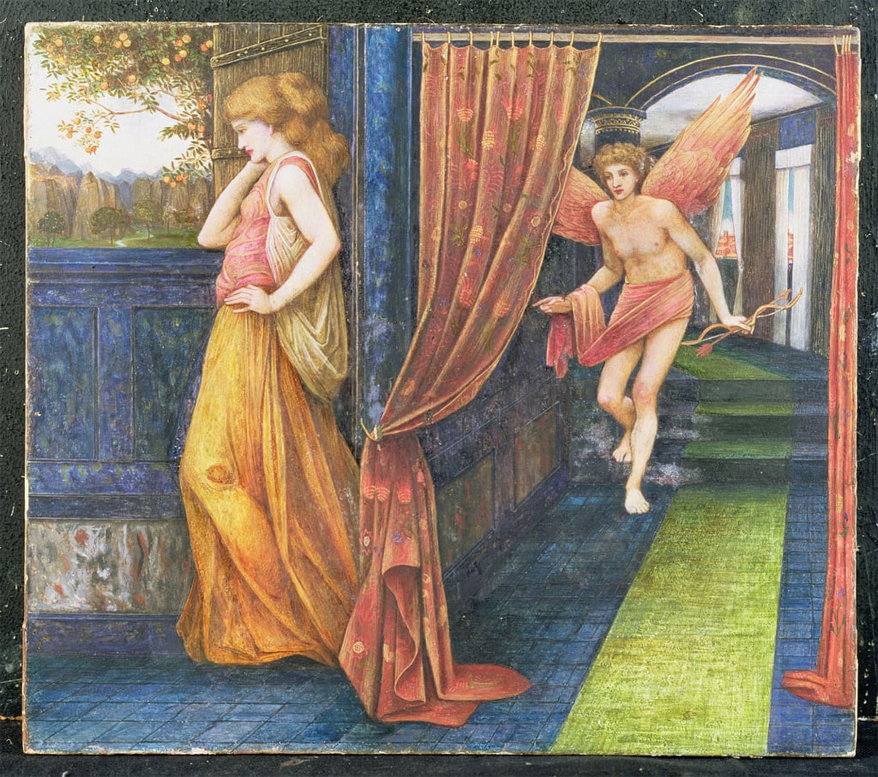 SERENDIPITP Retro Picture Poster Wall Art Pictures Painting Cupid and Psyche by Roddam Spencer Stanhope Wall Art Canvas Print for Wall Decor 60x90cm