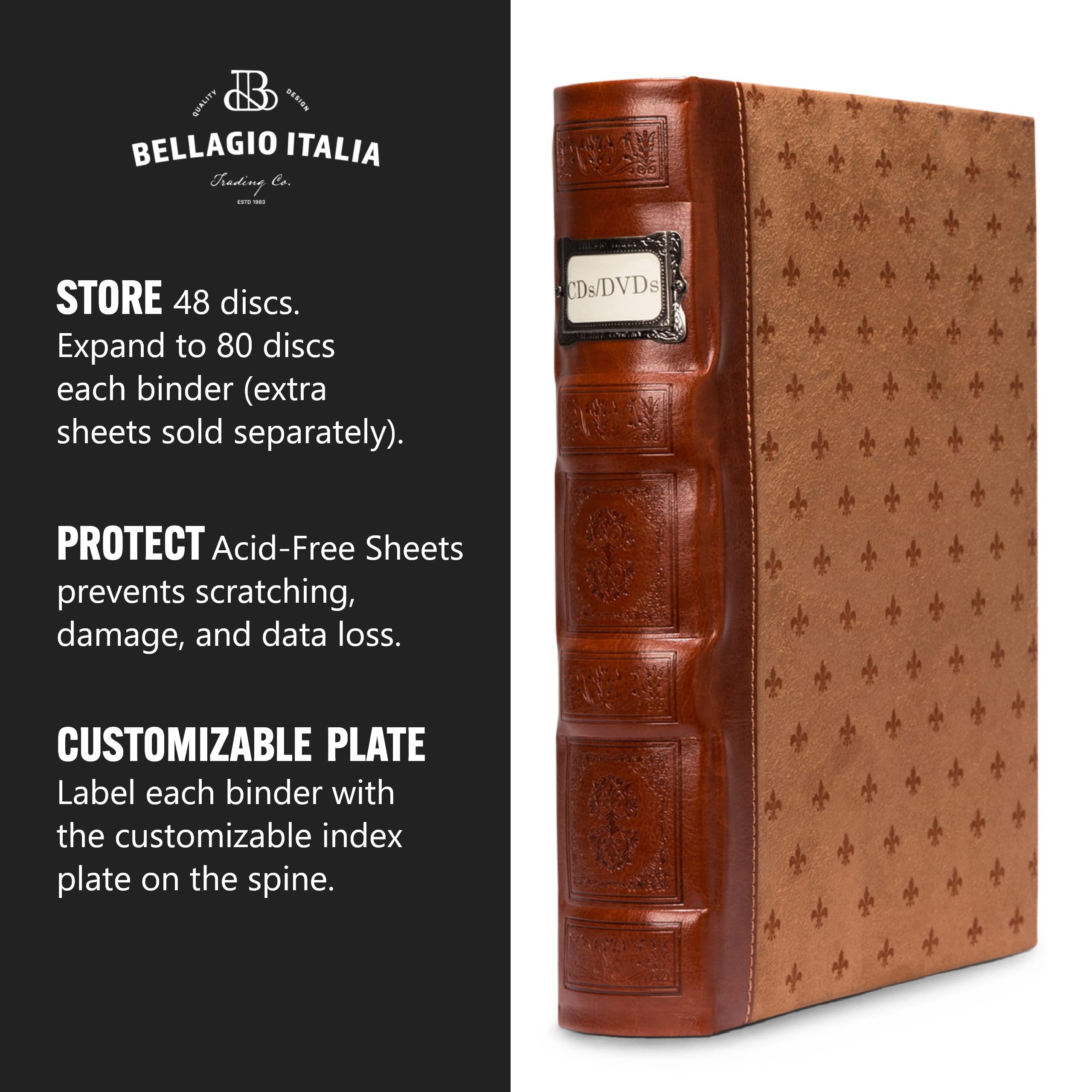 Amazon.com: Bellagio-Italia Tuscany CD/DVD Storage Binder Set  