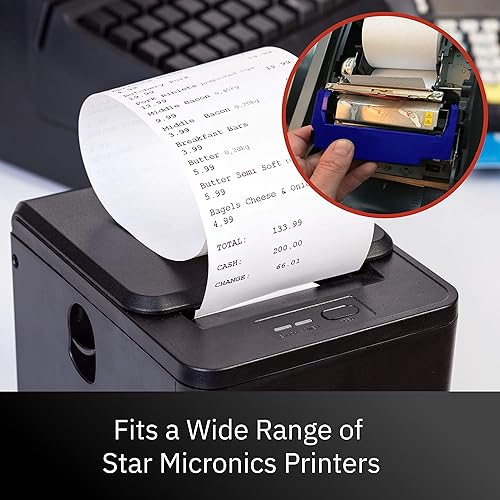 Miniatura 5 de Star RC700BR - Cartucho de cinta de tinta de impresora negrorojo para transacciones de punto de venta (paquete de 6)