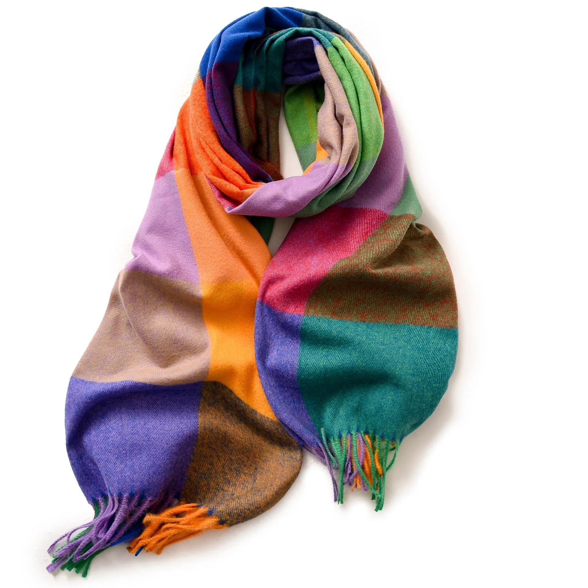 Schals Tücher Halstuch Scarf Damenschal, Gestreift, Kariert, Elegant, Im Promi-Stil, Herbst- Und Winterschal, Neue Imitation