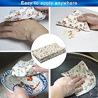 Vista 2 de Pinowu Toallas de papel reutilizables de algodón (12 unidades), paños de cocina absorbentes (10 x 10 pulgadas), toallas lavables sin papel