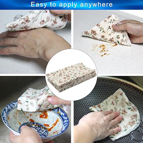 Miniatura 2 de Pinowu Toallas de papel reutilizables de algodón (12 unidades), paños de cocina absorbentes (10 x 10 pulgadas), toallas lavables sin papel,