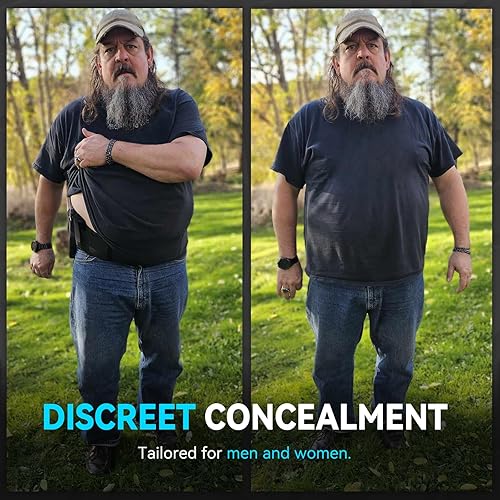 Miniatura 10 de Funda para banda para el vientre para transporte oculto, fundas para pistola de vientre para hombres y mujeres, 380 0.315 pulgadas, banda de cintura