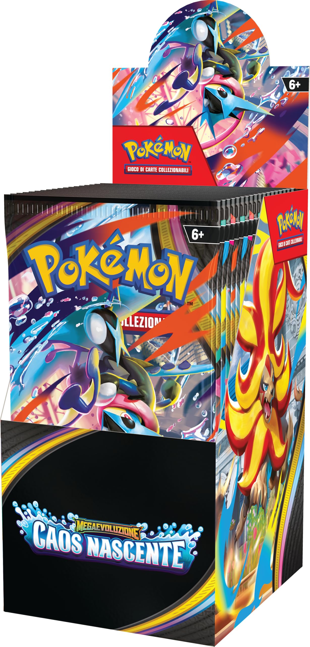 Pokémon: espositore di buste dell’espansione Megaevoluzione - Caos Nascente del GCC Pokémon (18 buste di espansione), Edizione in Italiano
