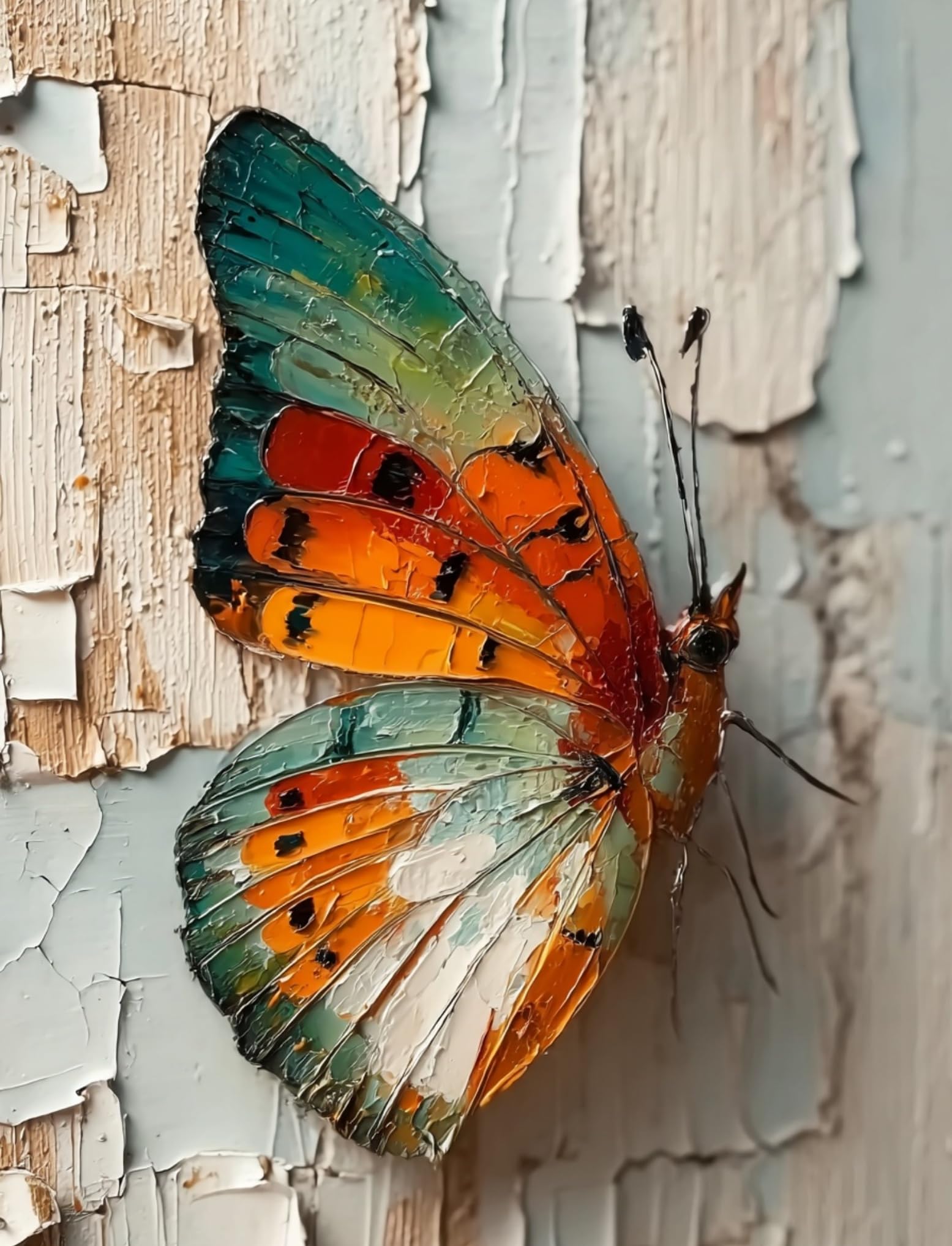 WANGWANGMIAO Paint by Number for Adults Colorful Butterflies,Painting by Numbers Kits for Beginners,Colorful Oil Paints Craft Art for Home Wall Decor Gift 20X16Inch，with Frame