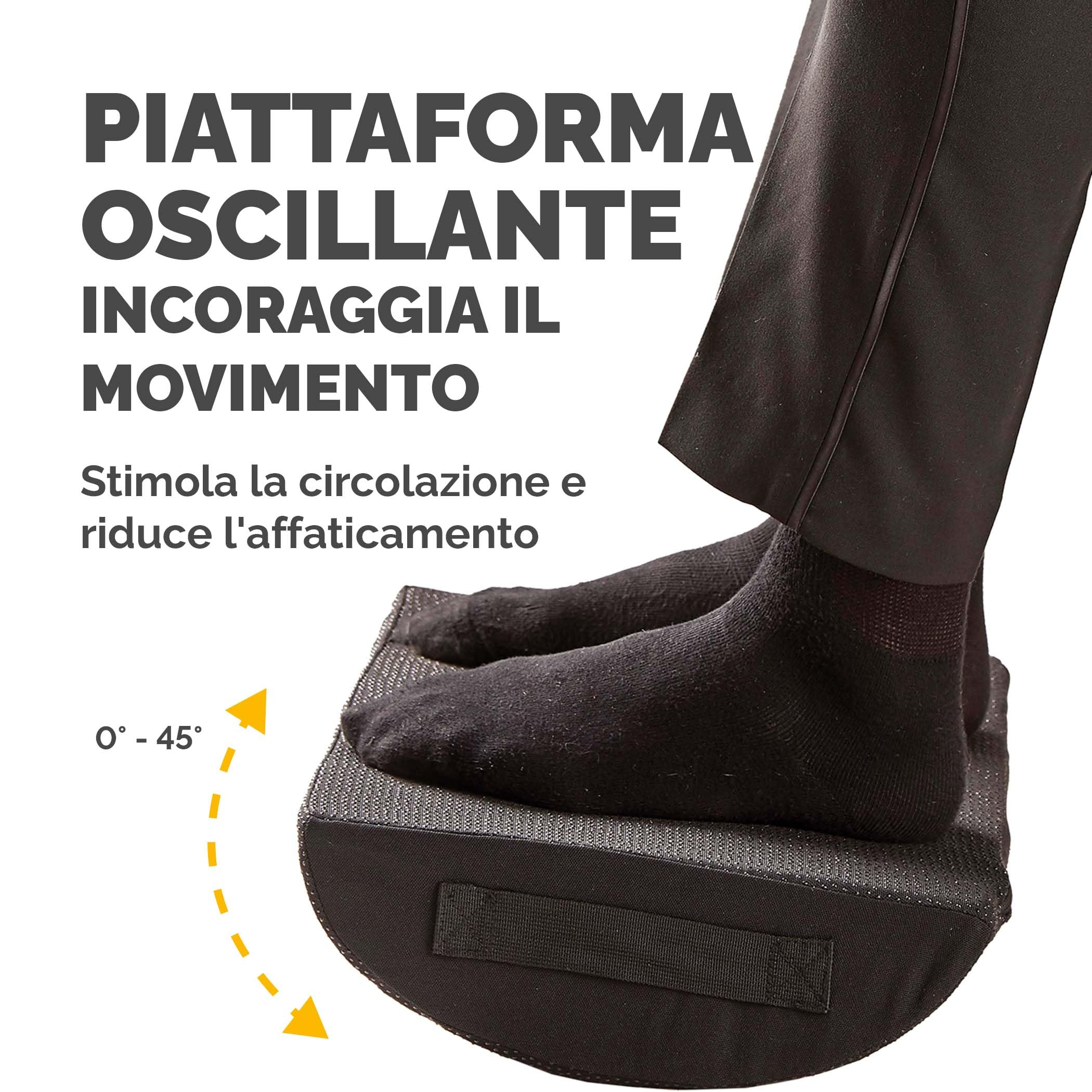 Fellowes Cuscino Poggiapiedi Breyta - Supporto ergonomico, movimento a dondolo, base antiscivolo, da materiale riciclato, maniglia per il trasporto, garanzia di 5 anni, ideale per l'ufficio e la casa