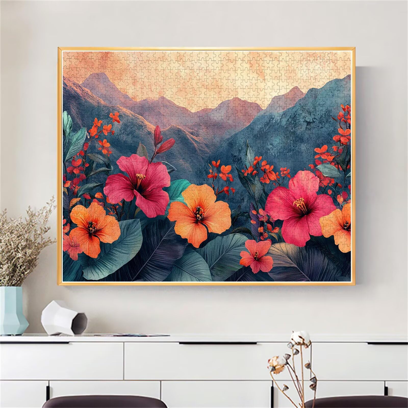 Blume Puzzle für Erwachsene Kinder Anspruchsvoll 5000 Teile Impossible Klassische Puzzles Schwer Anlage ab 8 9 10 Jahre Mädchen Jungen Jigsaw Kunst Educa,für Dekoration und Geschenke 105x156cm t-353