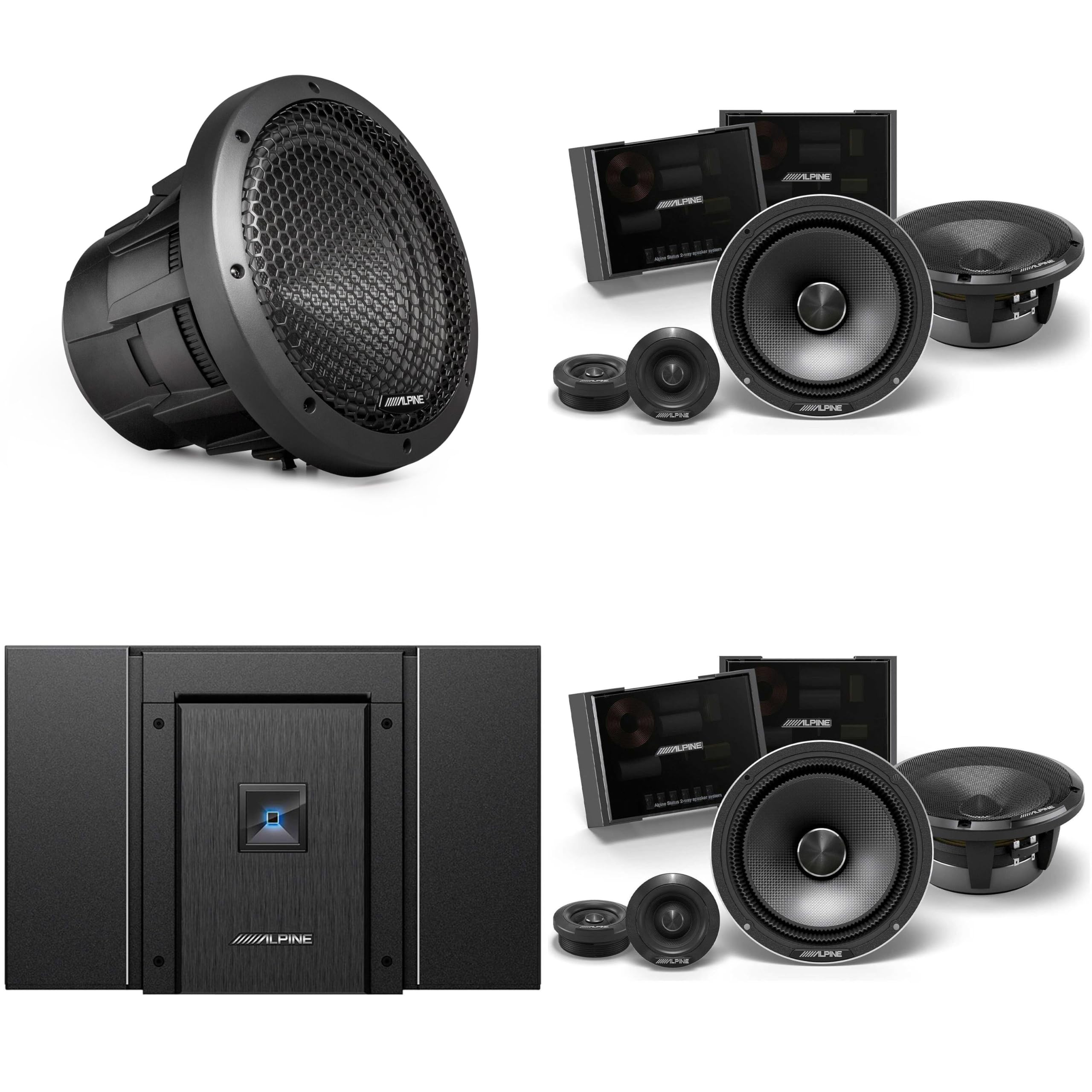 Alpine HDA-V90 Status Hi-Res 5-Ch Amp w/ (2) HDZ-65CS 6.5