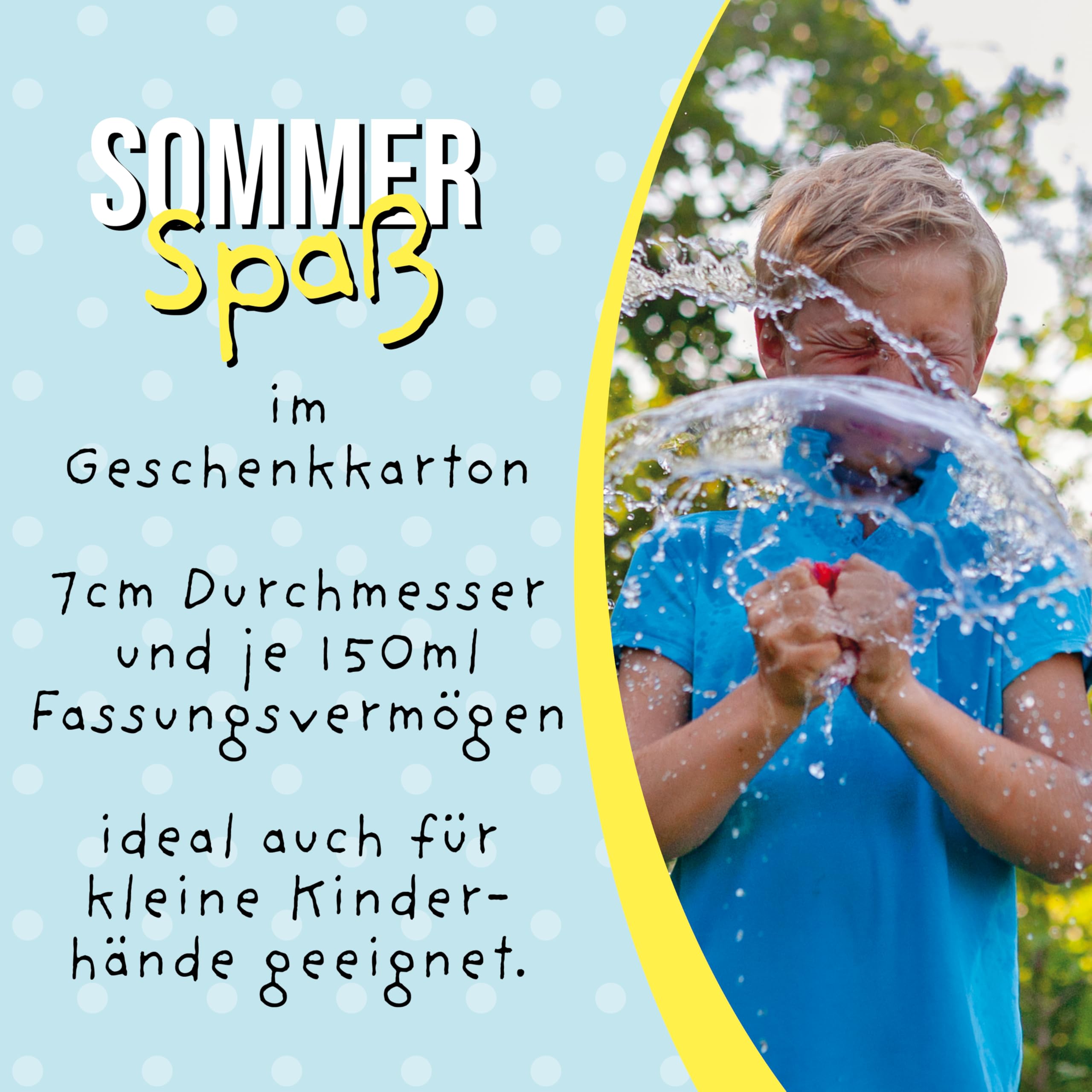 TapirElla 5 wiederverwendbare Wasserballons, Wasserbomben aus Silikon, schnell befüllbar mit Magnetverschluss im Geschenkkarton, Kinder und Erwachsene, Outdoor, Garten, Pool von Lutz Mauder Verlag