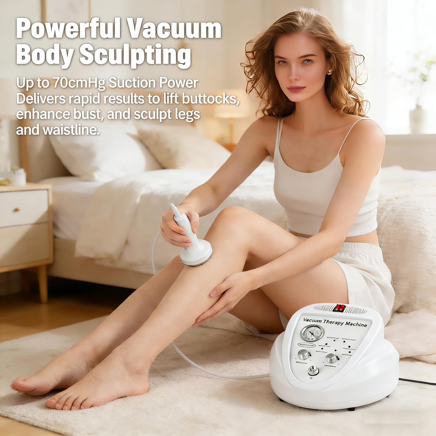 SHZICMY Body Massage Cupping Machine Vacuum Therapy Massage Body Shaping Skin Rejuvenation Machine with 24 Cups and 3 Heads for Salon SPA, Back, Face - Image 2