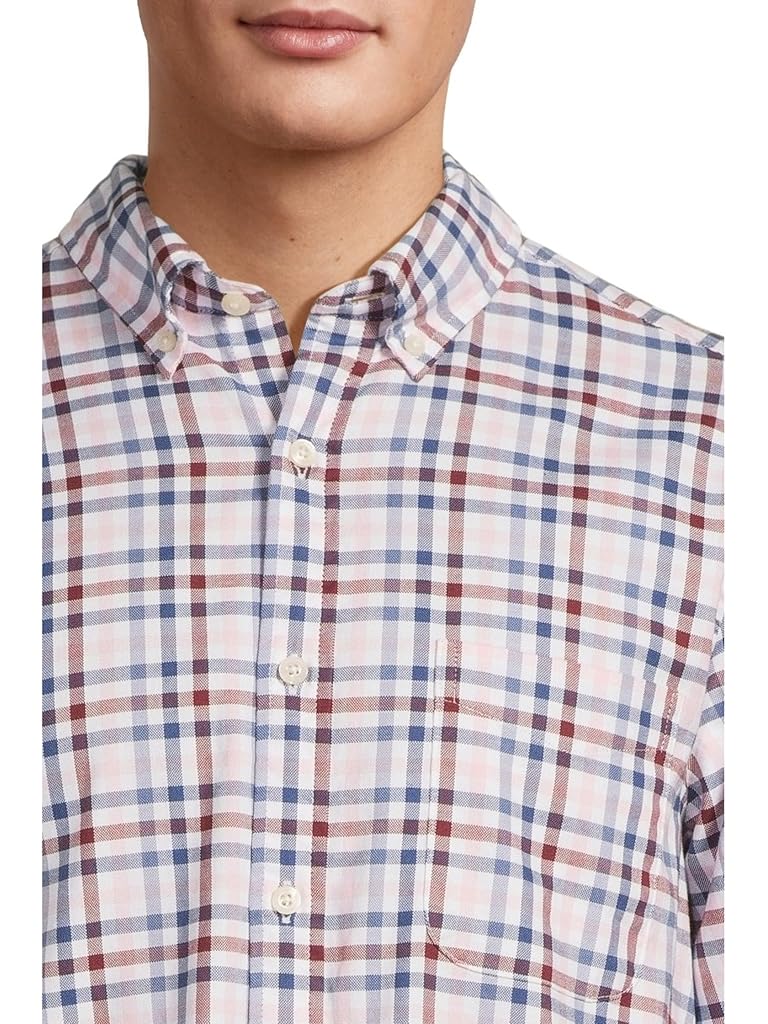 Pink Vineyard Vines Monomoy Tattersall Oxford Shirt