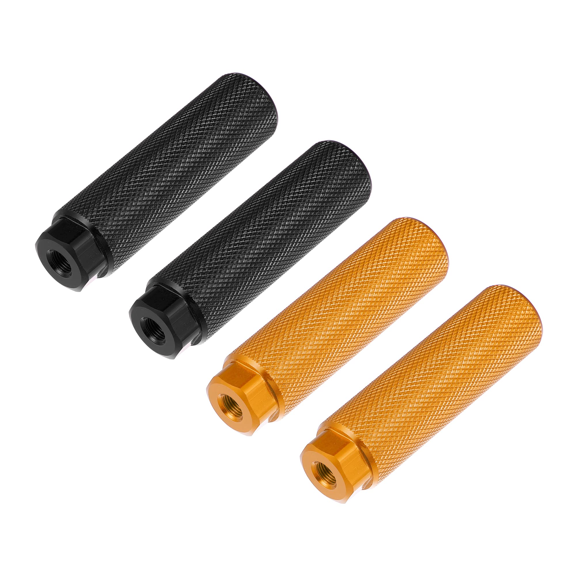 X AUTOHAUX 2 Pair 100x28mm Universal Aluminum Alloy Axle Rear Foot Pegs Footrests for BMX MTB Bike Bicycle Fit 3/8 Inch