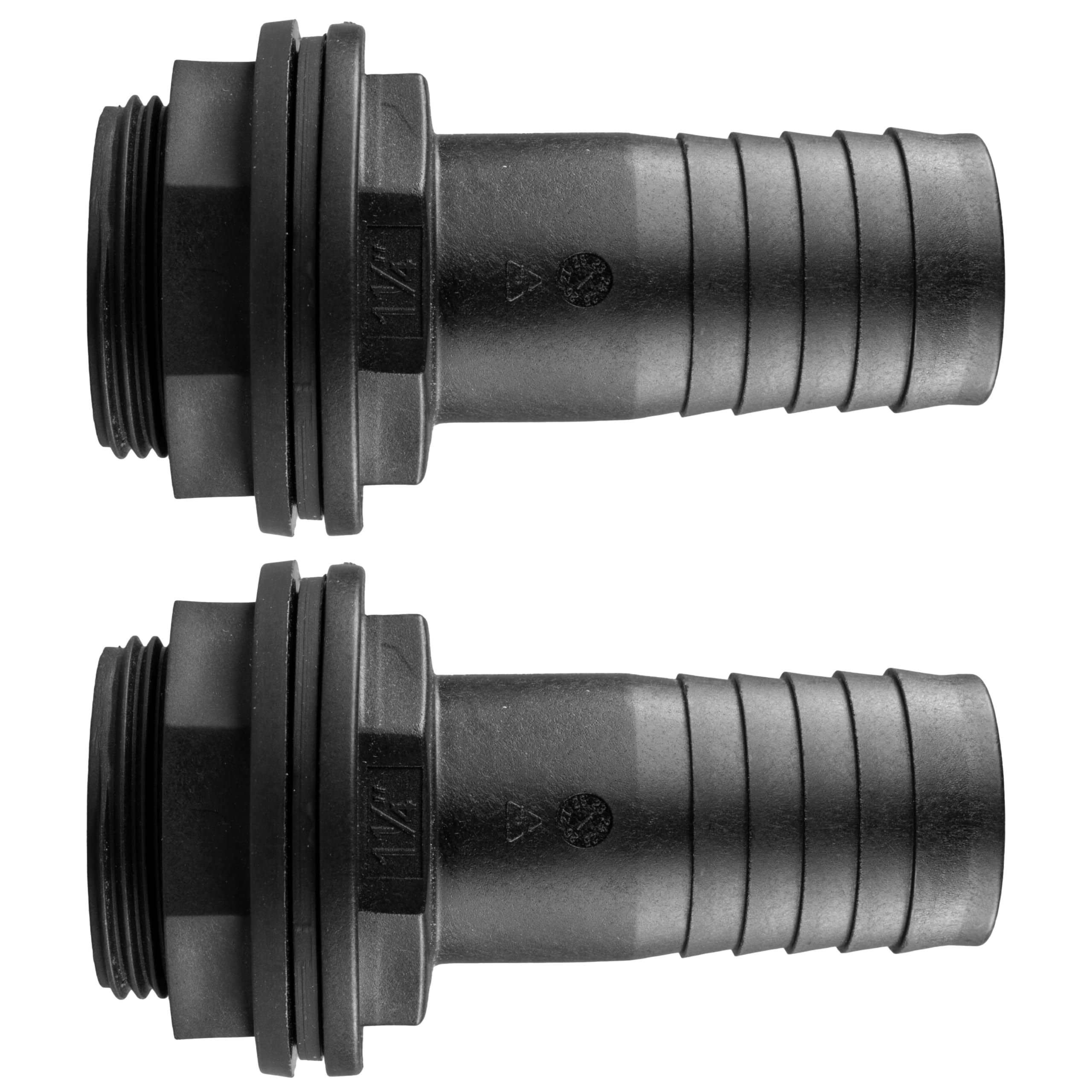 Water Butt Tank Connector BSP 1.25"" to 32 mm Hosetail Adaptor  (PACK OF 2)