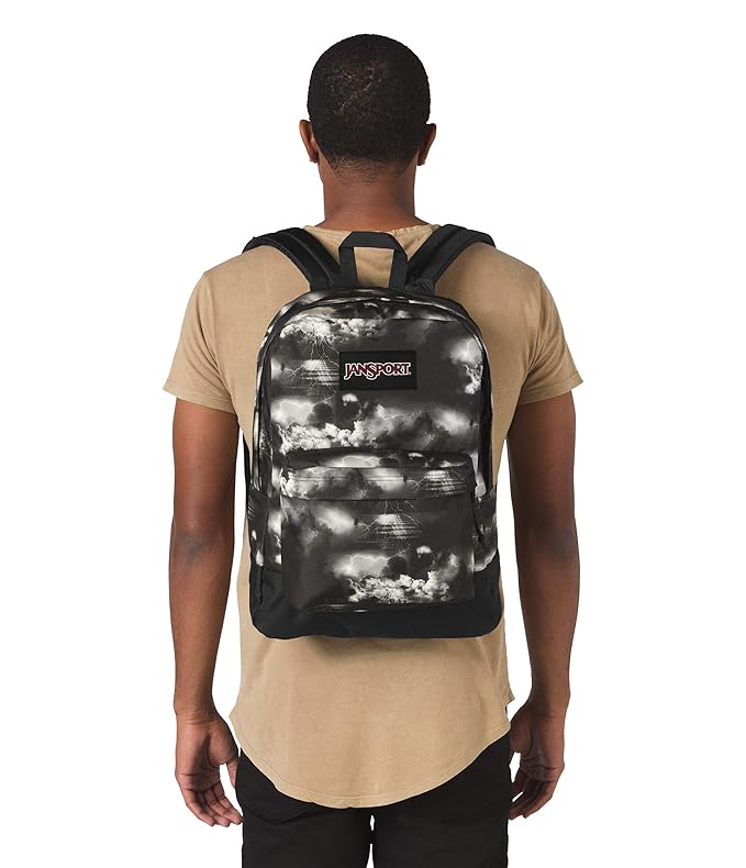 jansport lightning clouds backpack