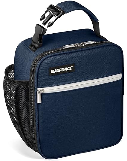MAZFORCE Original Lunch Bag Insulated Lunch Box - Tough & Spacious Adult Lunchbox to Seize Your Day (Midnight Blue - Lunch Bags Designed in California for Men, Adults, Women)
