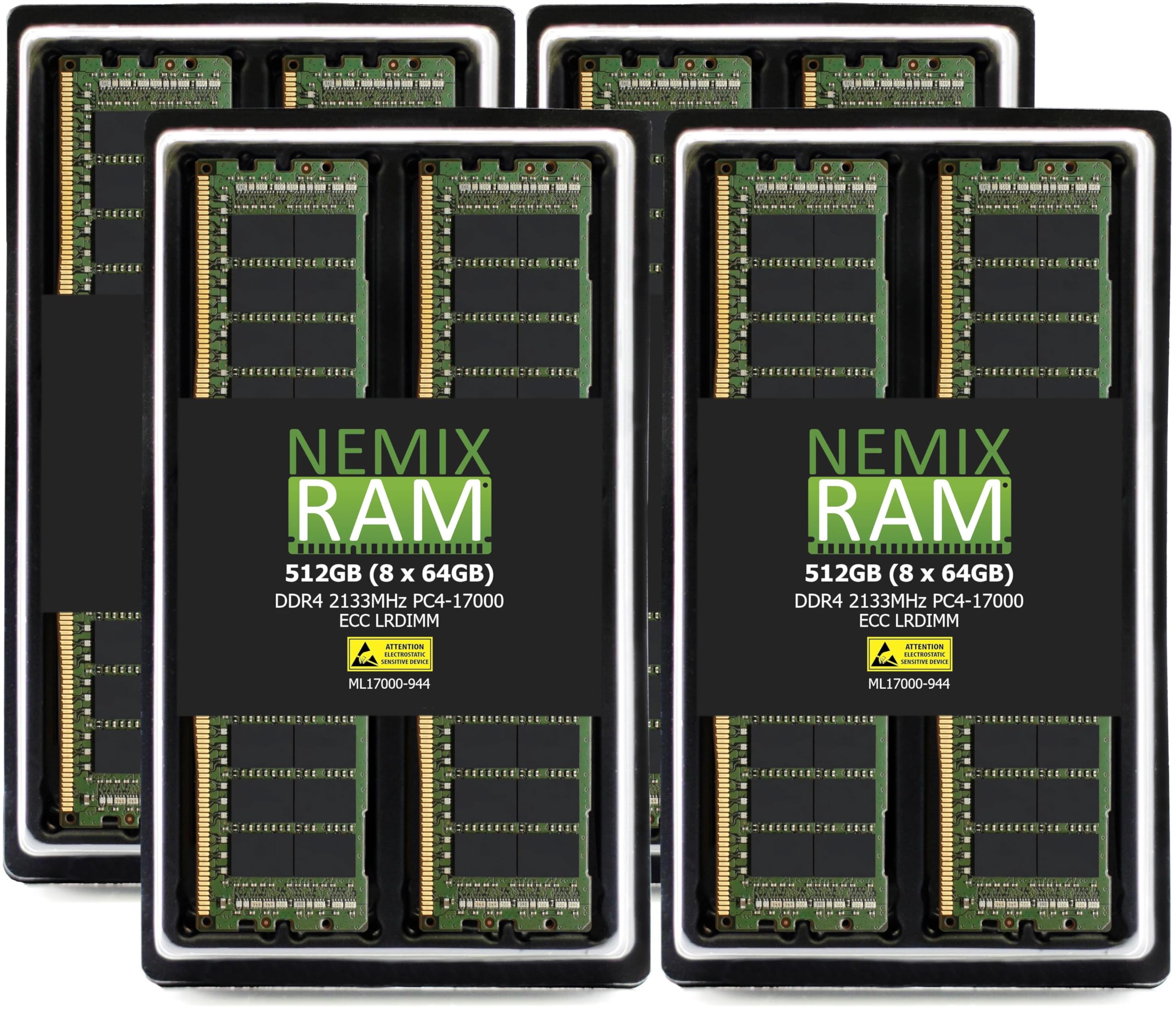 NEMIX RAM 512GB (8X64GB) DDR4 2133MHz PC4-17000 4Rx4 1.2V 288-PIN