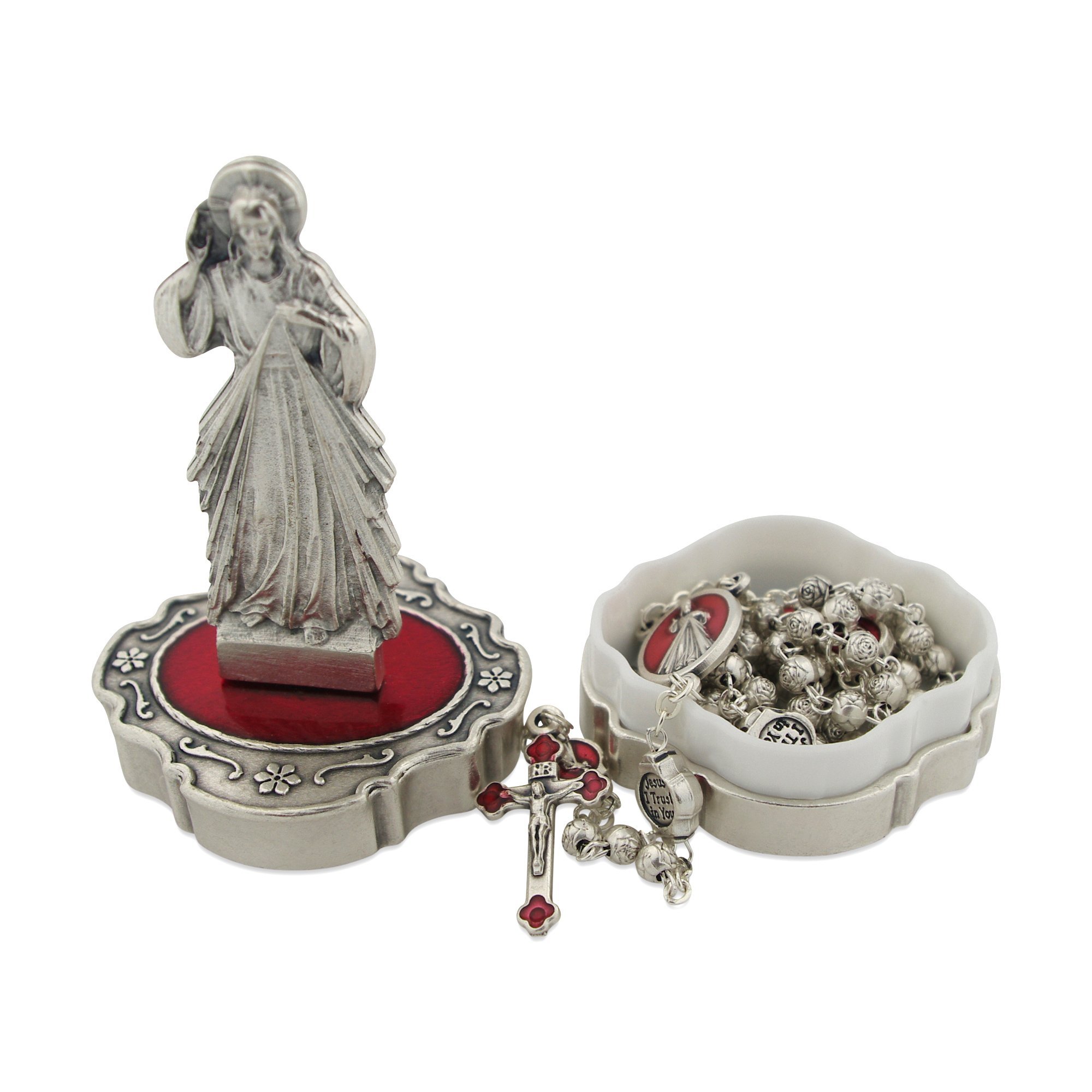 VenerareDeluxe Divine Mercy Rosary with Decorative Case