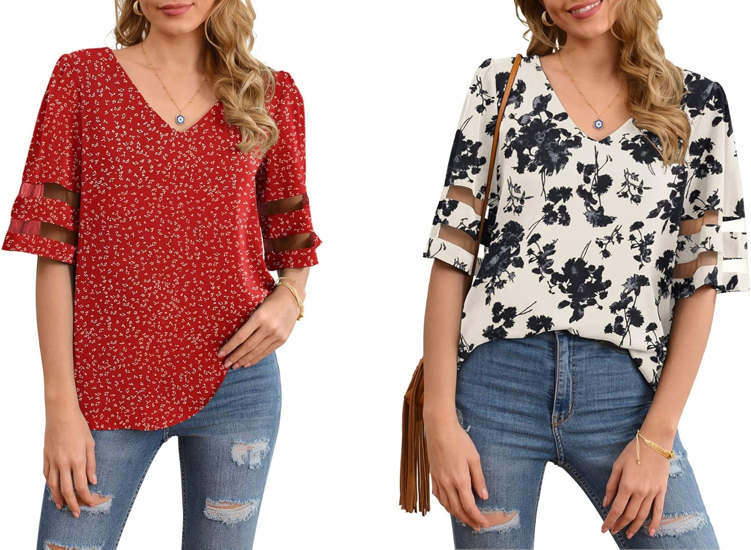 IChunhua Camisetas De Manga Corta Para Mujer, Cuello En V
