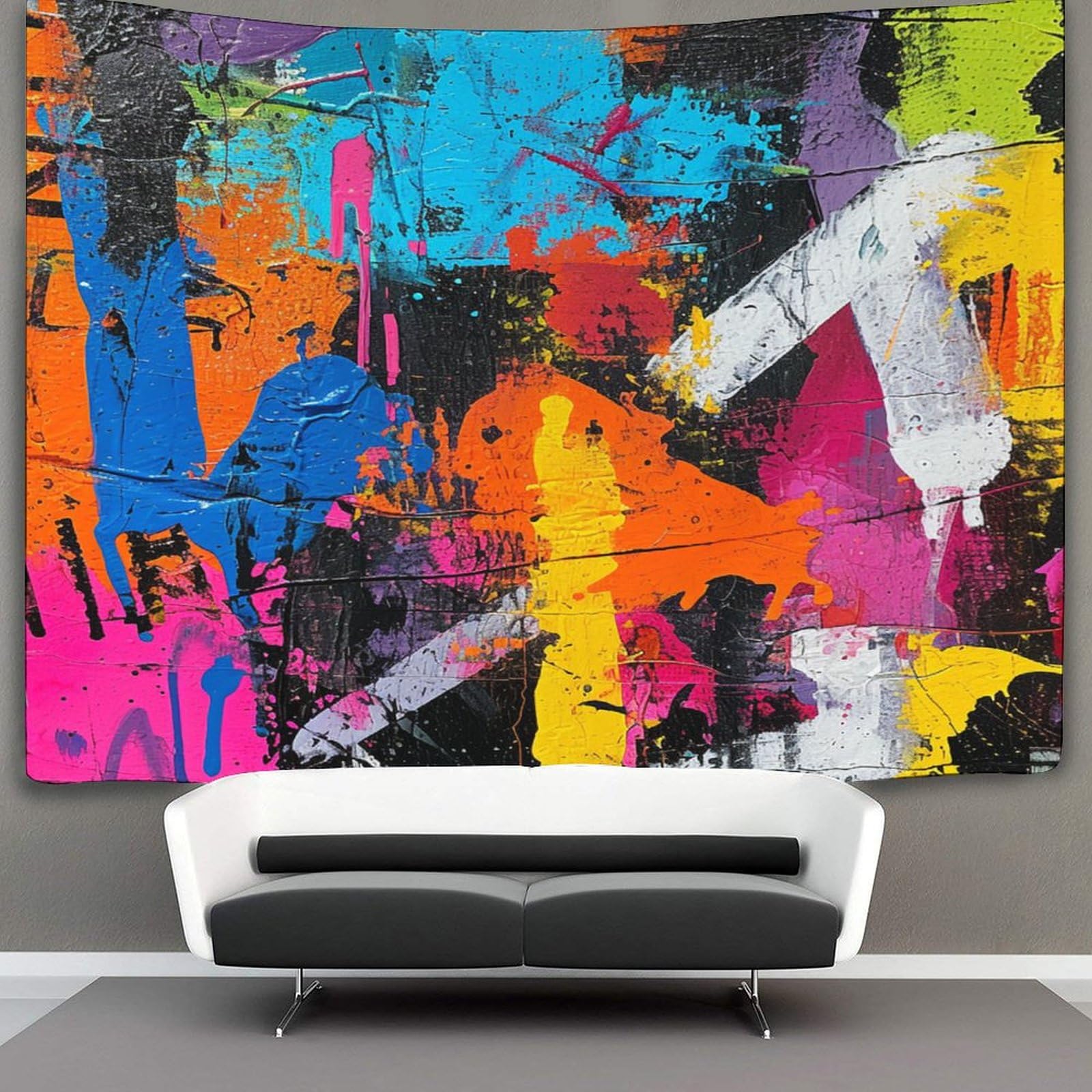 VFKLZCNYR 3D Graffiti Print Wall Blanket Home Decoration Bedding Poster Wall Art Tapestry Tapestries Wall Hanging Soft Polyester for Bedroom Living Room, Dorm & Room Decor 180cmx230cm