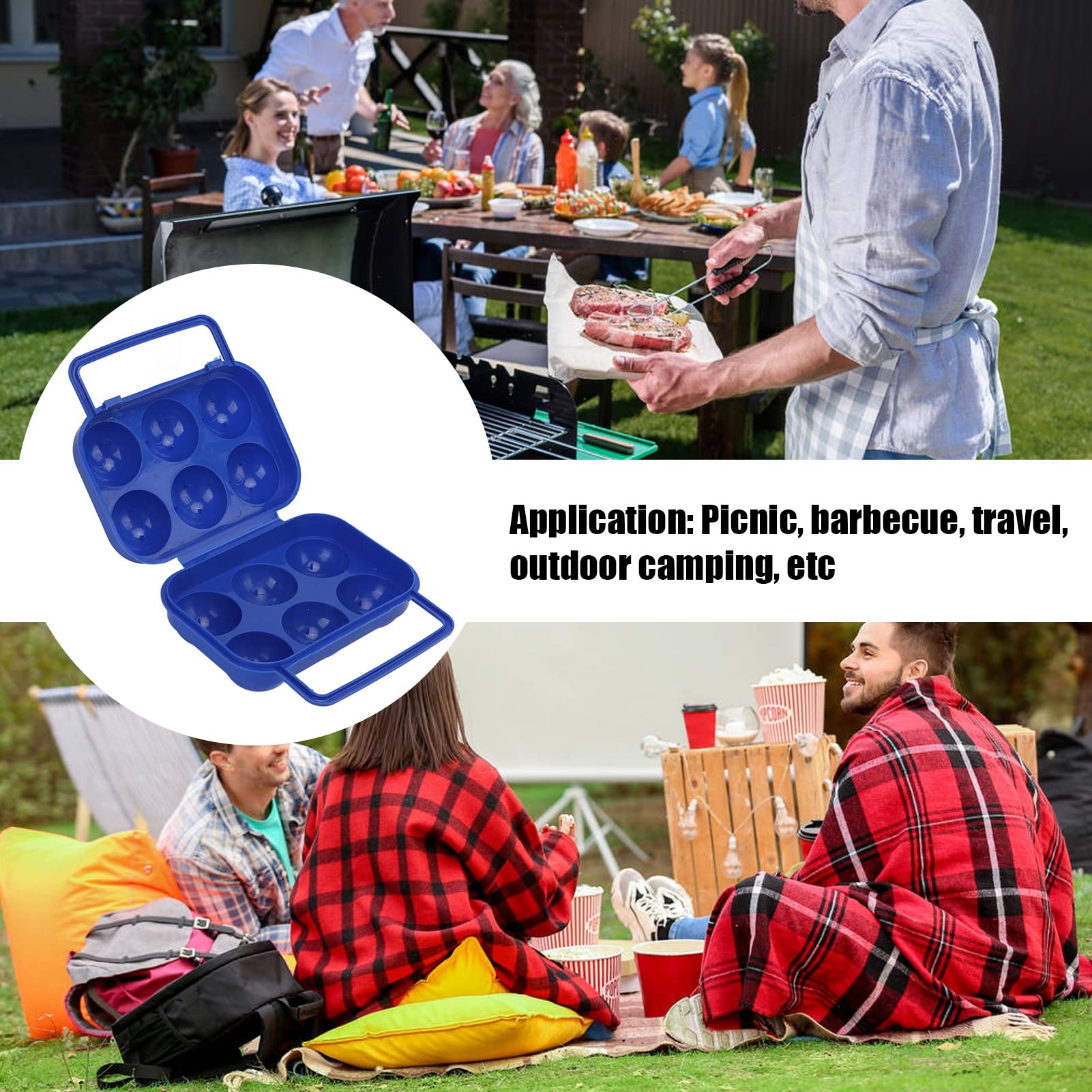 Portauova Plastica 2 Pezzi | Contenitore Uova Frigorifero | Scatola Uova Portatile Per Campeggio E Picnic - Foto 7