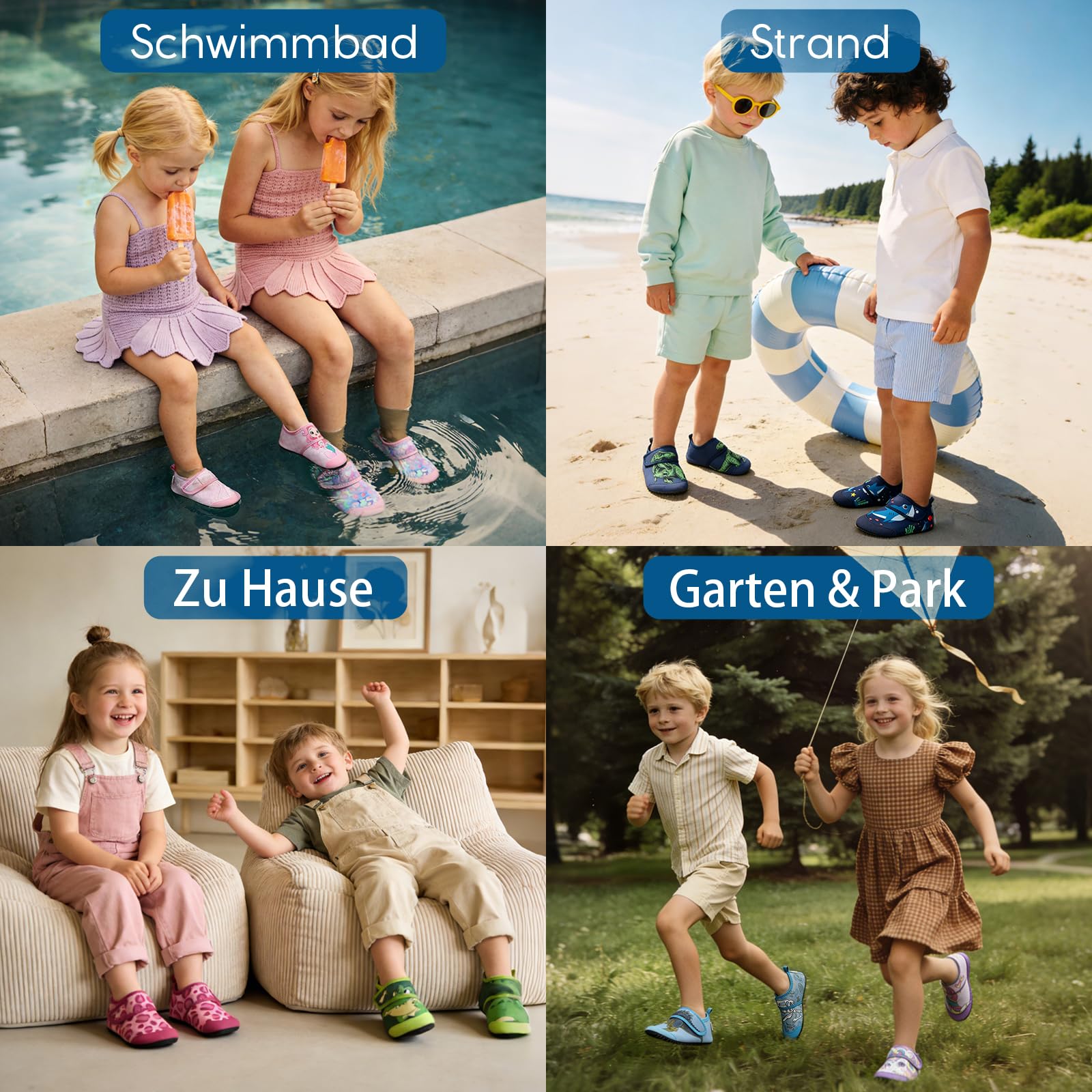 IceUnicorn Kinder Strandschuhe Badeschuhe Wasserschuhe Schwimmschuhe Schnelltrocknende Aquaschuhe für Kinder Beach Pool - 2