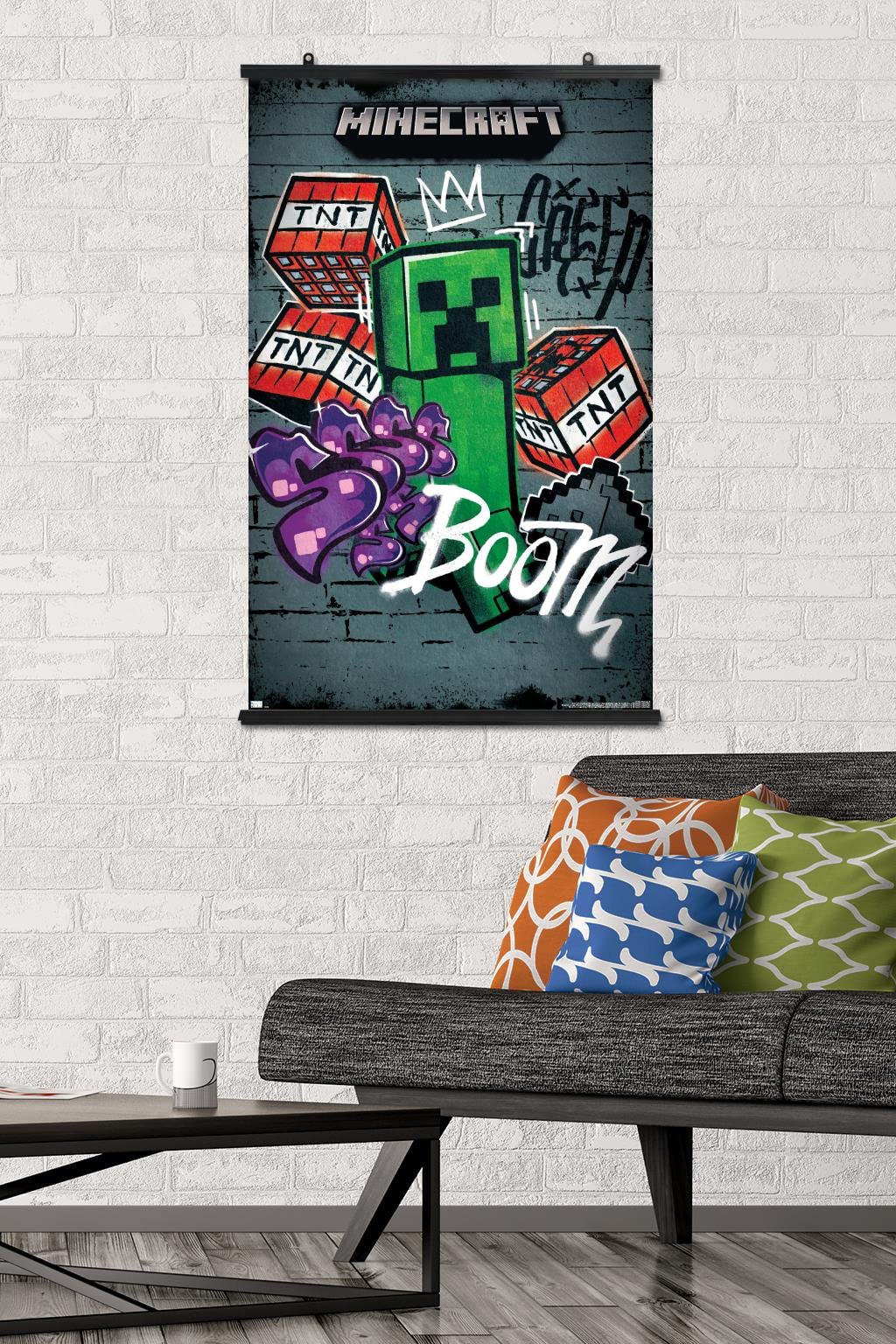 Amazon.com: Minecraft - Creeper Do Not Enter Wall Poster, 34L