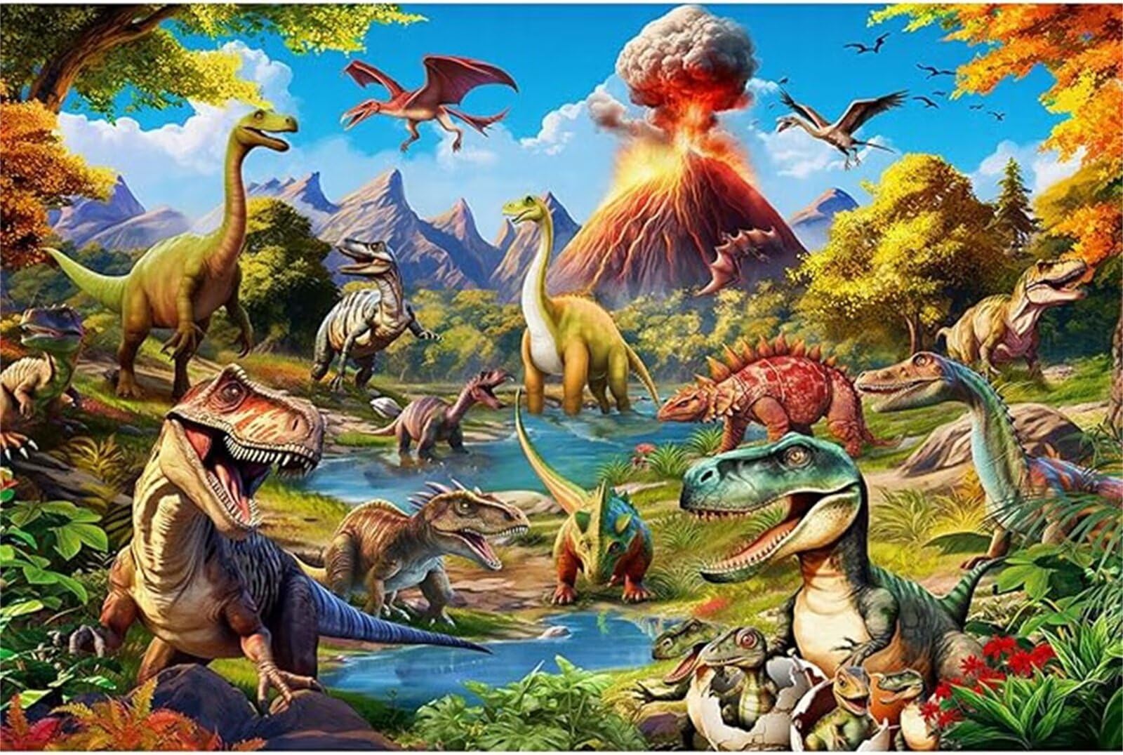 Puzzle 2000 sztuk, puzzle dinozaura wulkanicznego dla dorosłych, puzzle dla dorosłych, zabawki upominkowe dla rozrywki, puzzle