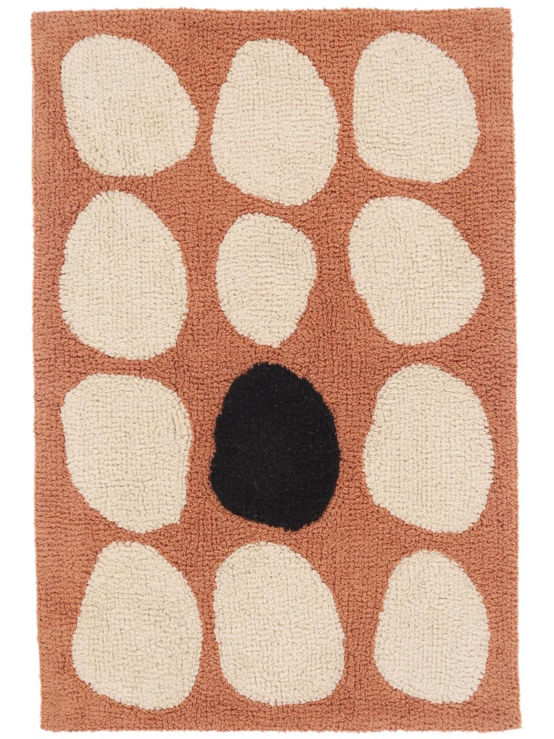 RugVista Thalassa Tappetino da bagno, Rettangolare, 60 x 90 cm, Terracotta | Pelo medio, Lavabile in lavatrice, Oeko-Tex 100, Bagno