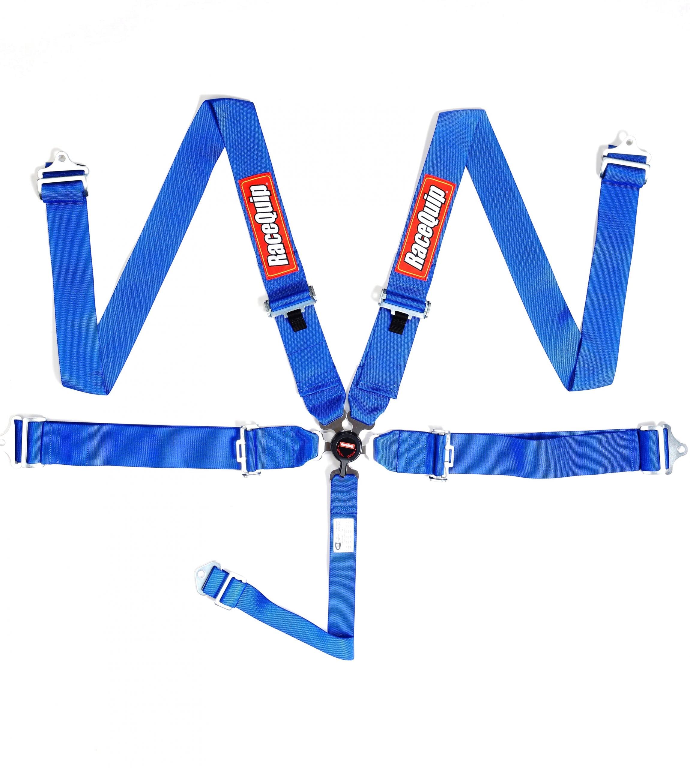 Racequip 741021RQP 5 Point Harness - Sportsman - Camlock - SFI 16.1 - Pull Down Adjust - Bolt-On/Wrap Around Blue