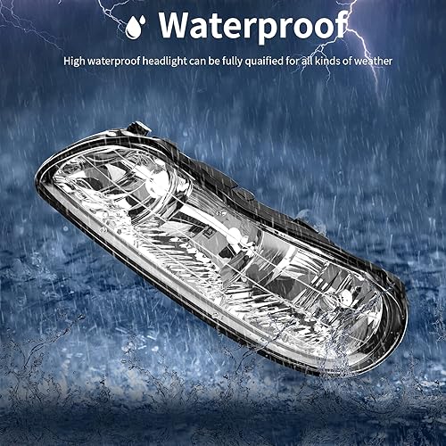 Miniatura 6 de AUTOSAVER88 Conjunto de faros delanteros compatible con Trailblazer 2002-2009 con reflector ámbar de rejilla de ancho completo (excepto compatible