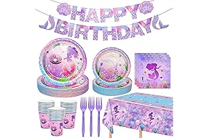 Black Little Mermaid Party Decorations