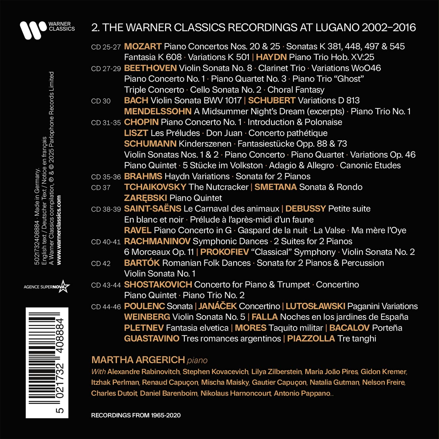 Warner Classics Édition (EMI Classics, Teldec, Erato, Warner Classics)